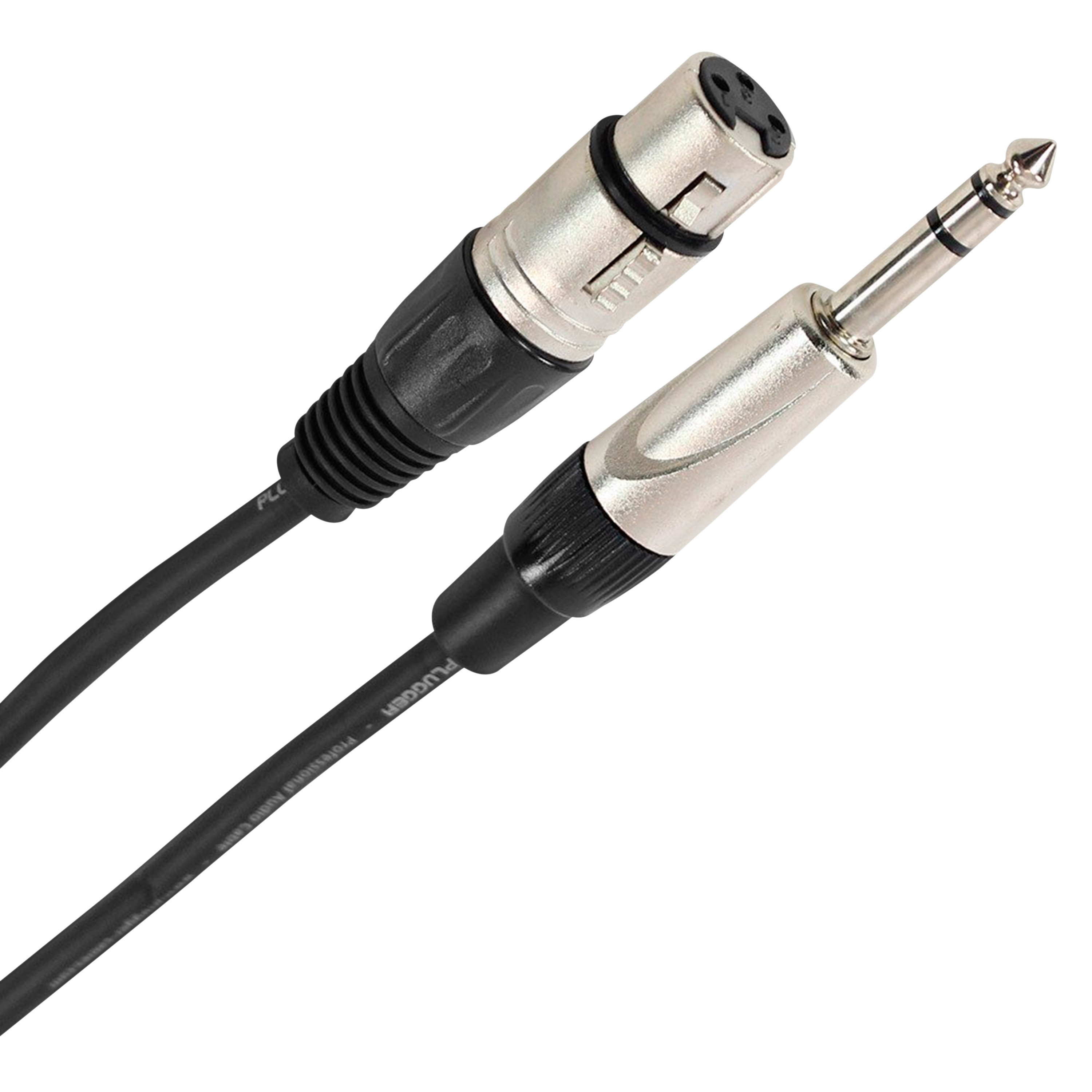 Plugger Câble XLR femelle - Jack mâle stéréo 3m Easy