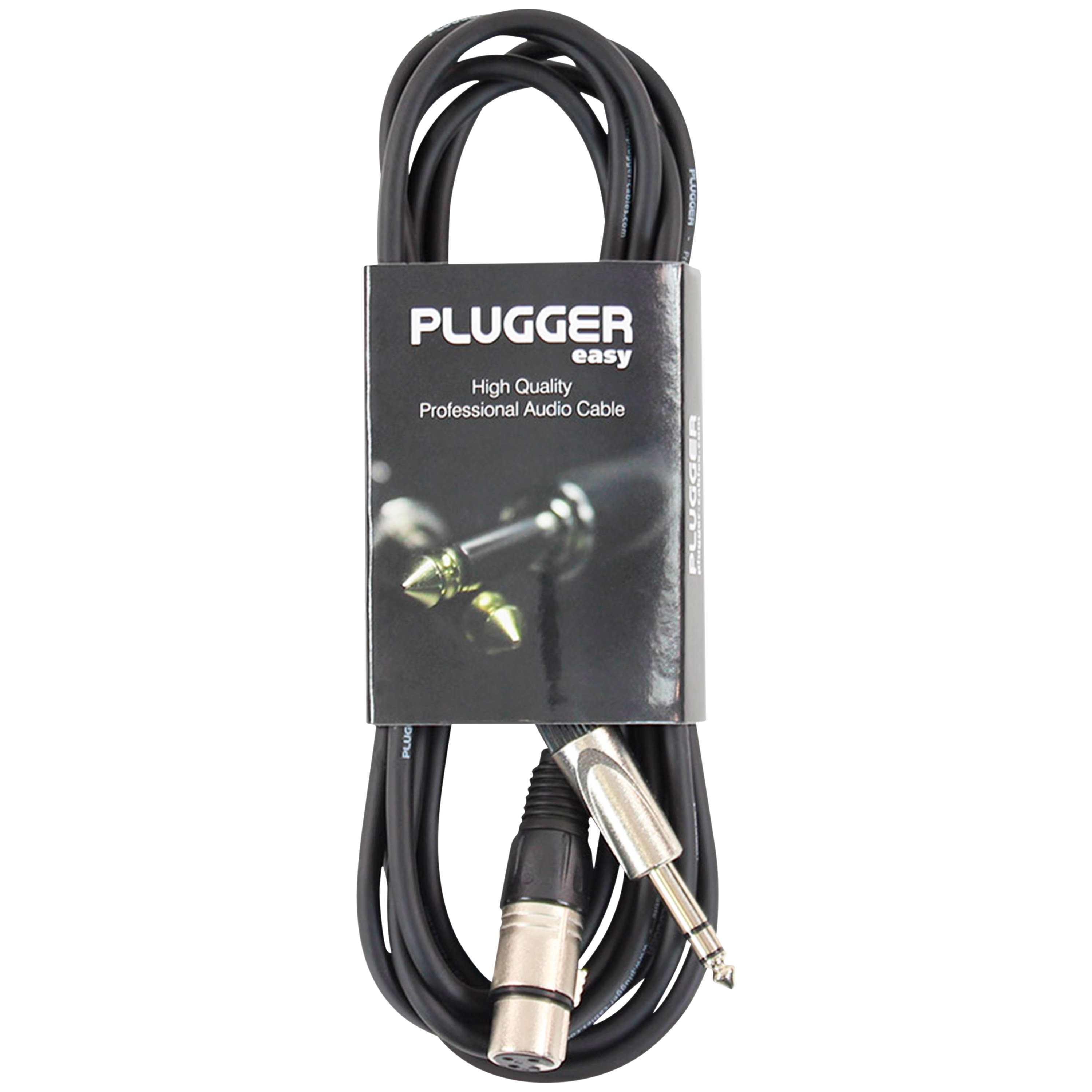 Plugger Câble XLR femelle - Jack mâle stéréo 3m Easy