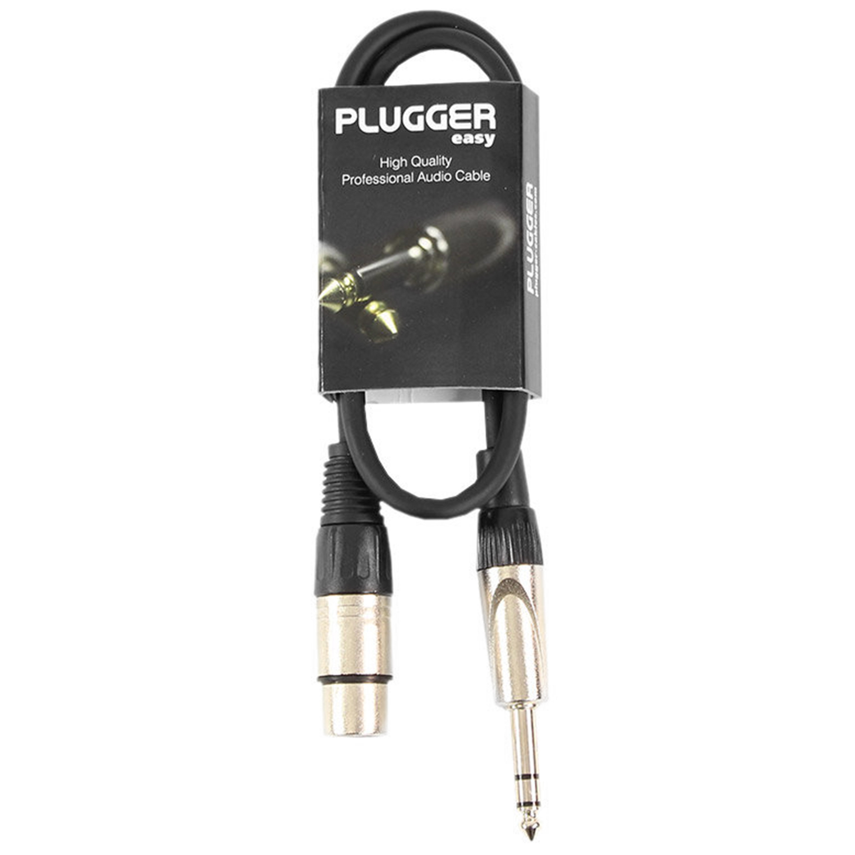 Plugger Câble XLR femelle - Jack mâle stéréo 0,60m Easy