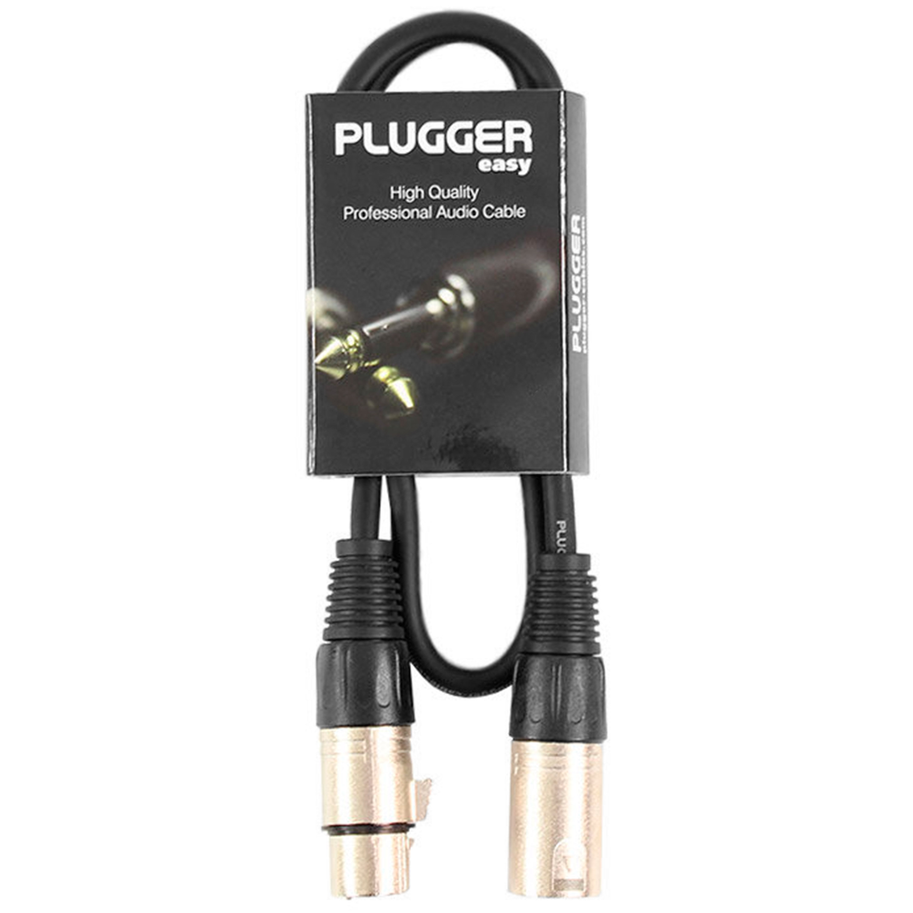 Plugger Câble XLR femelle 3b - XLR mâle 3b 0,60m Easy