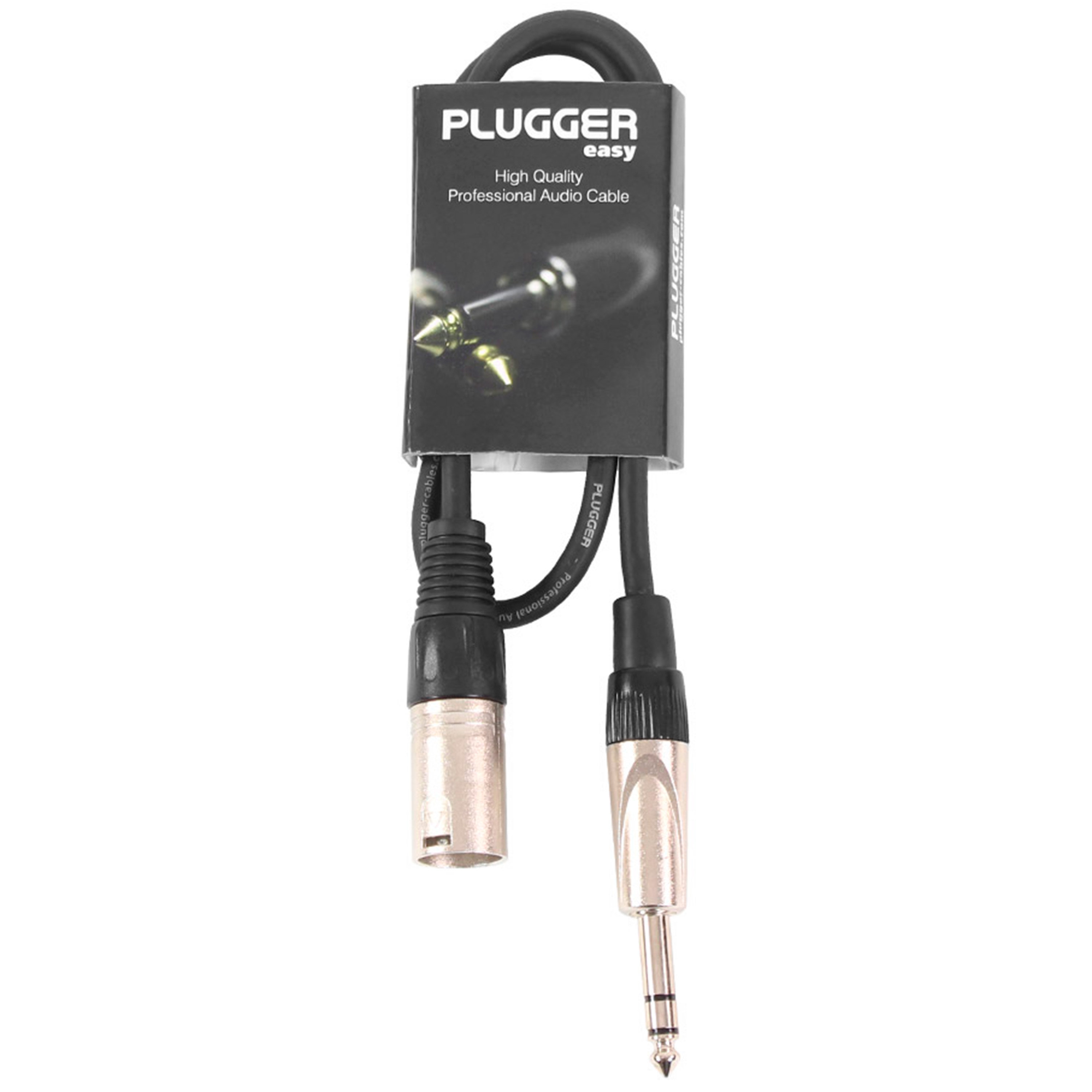 Plugger Câble XLR mâle 3b - Jack mâle stéréo 0,6m Easy