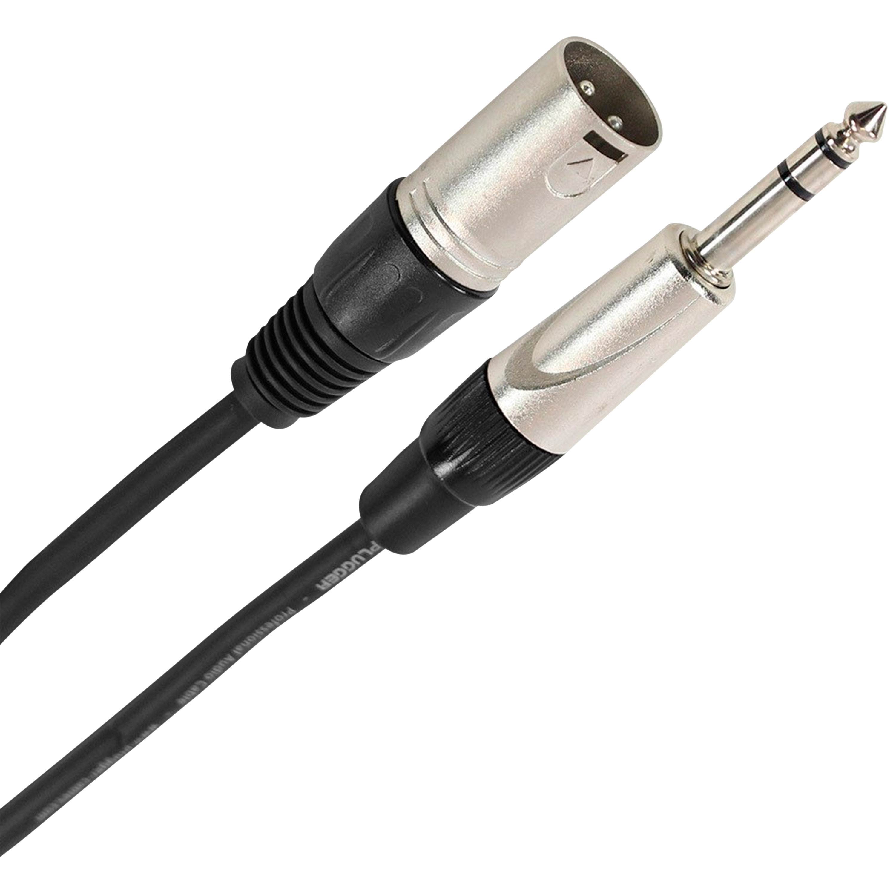 Plugger Câble XLR mâle 3b - Jack mâle stéréo 3m Easy
