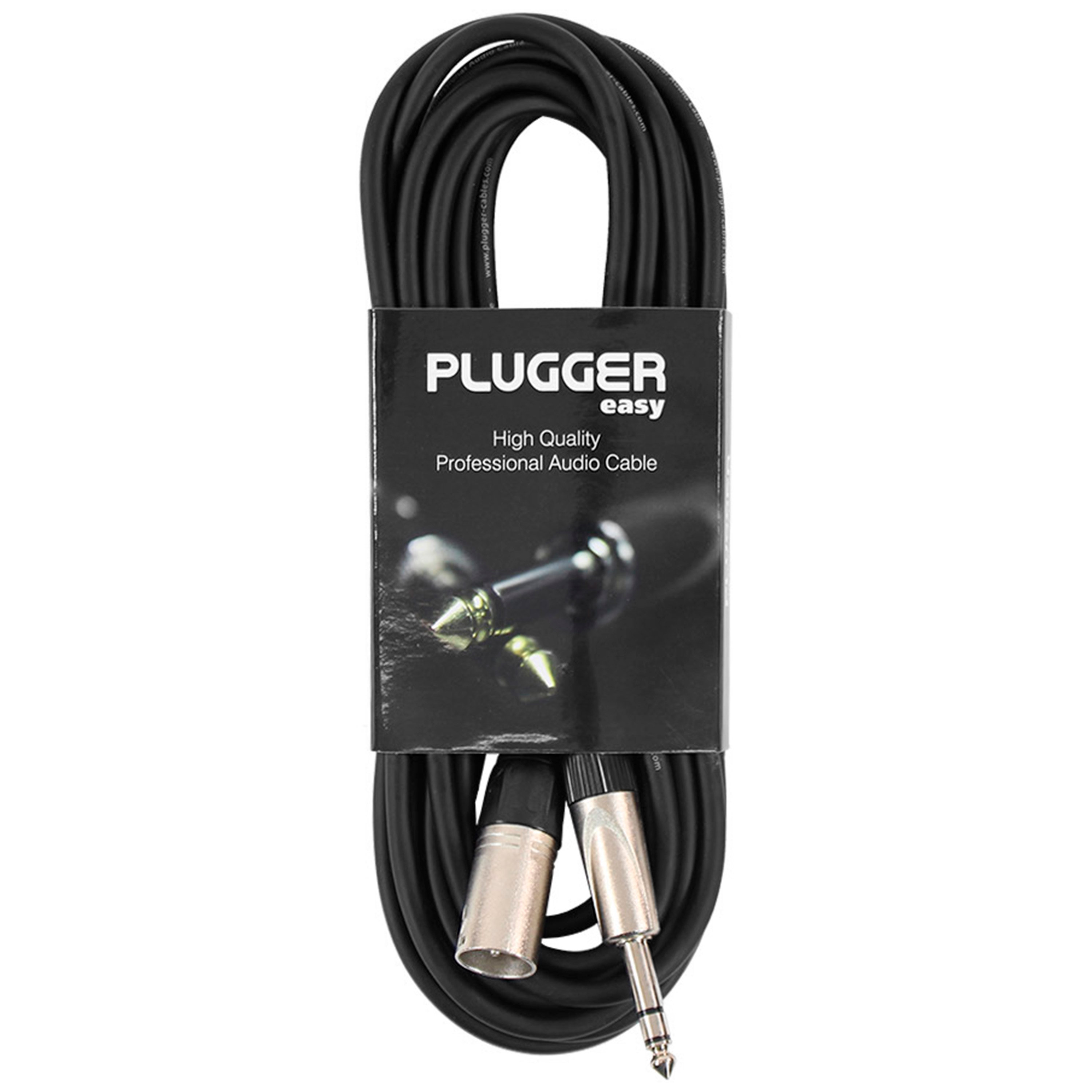 Plugger Câble XLR mâle 3b - Jack mâle stéréo 6m Easy
