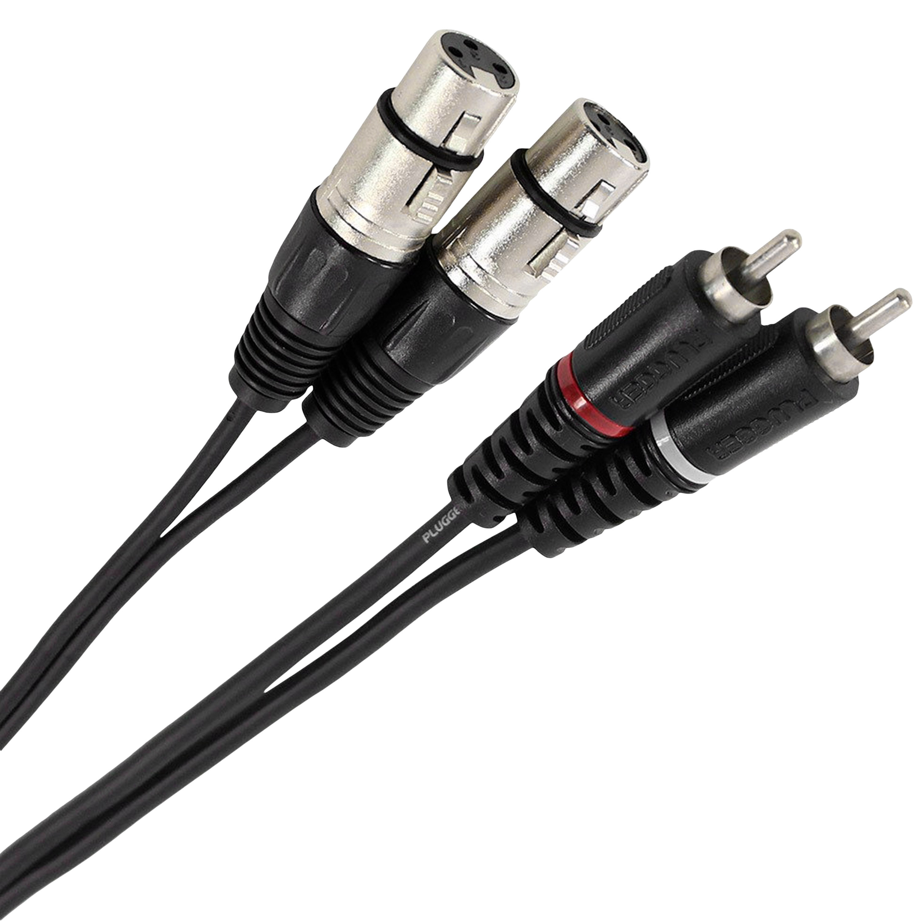Plugger Câble Bretelle XLR Femelle 3b - RCA Mâle 0.60m Easy