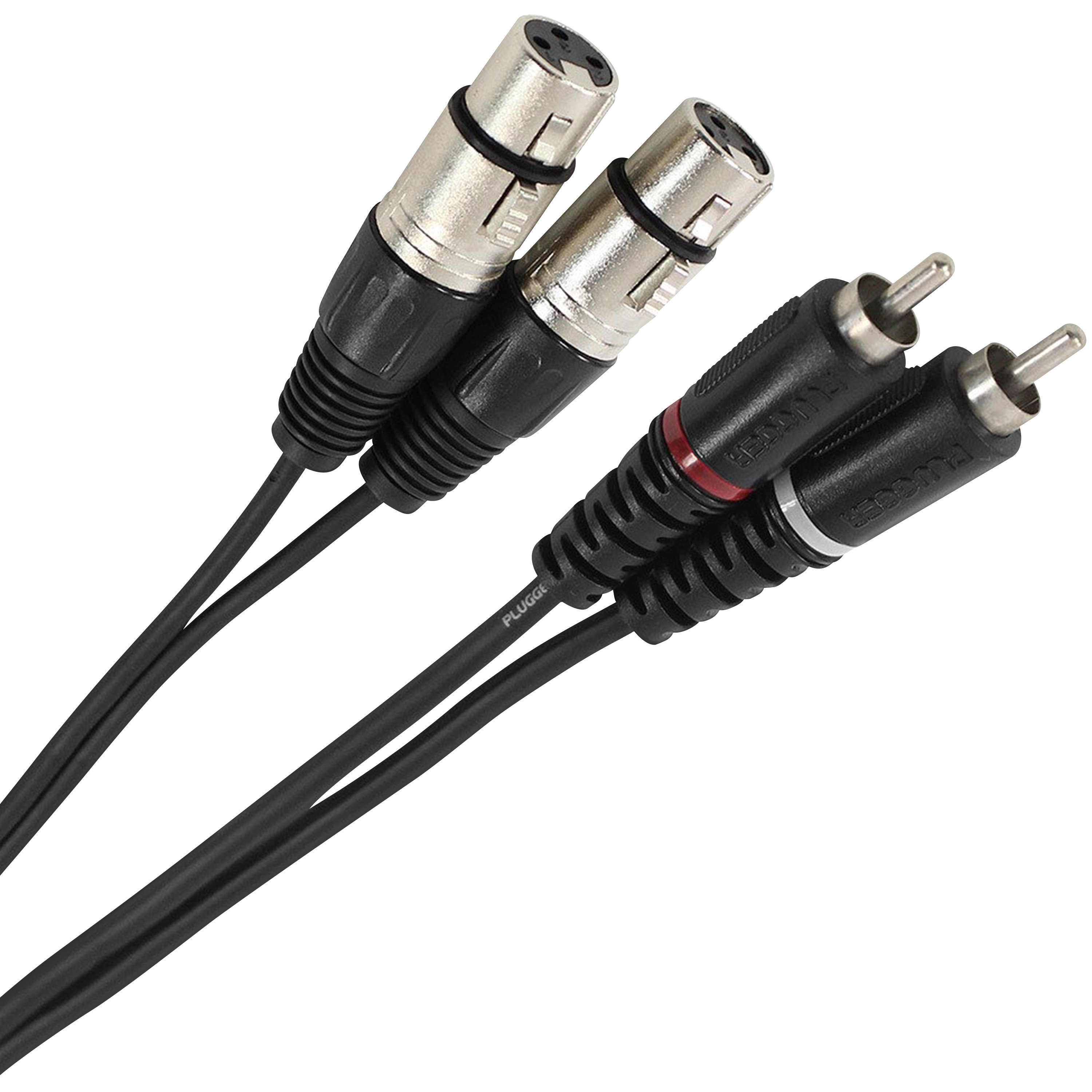Plugger Câble Bretelle XLR Femelle 3b - RCA Mâle 3m Easy