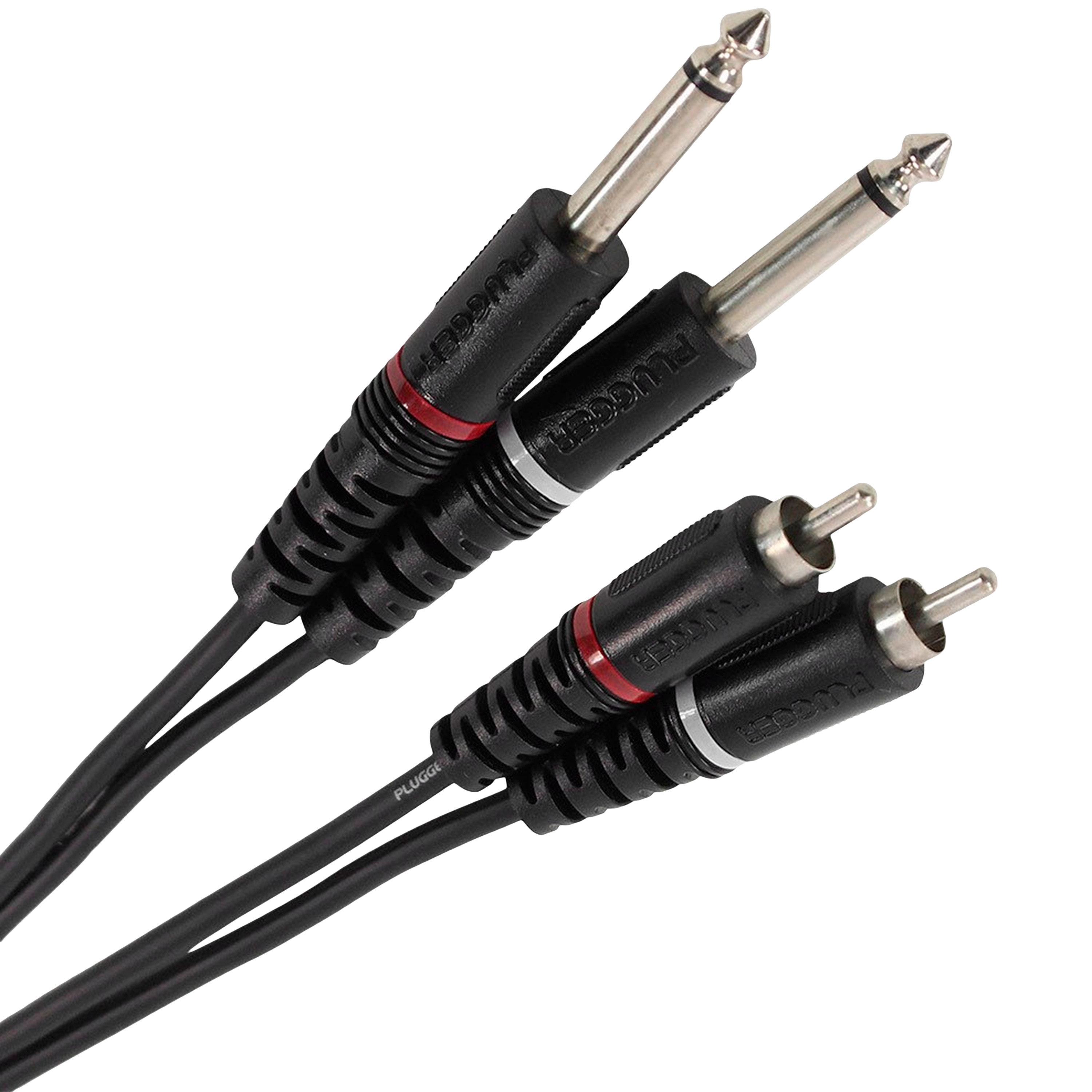 Plugger Câble Bretelle RCA Mâle - Jack Mâle Mono 6m Easy