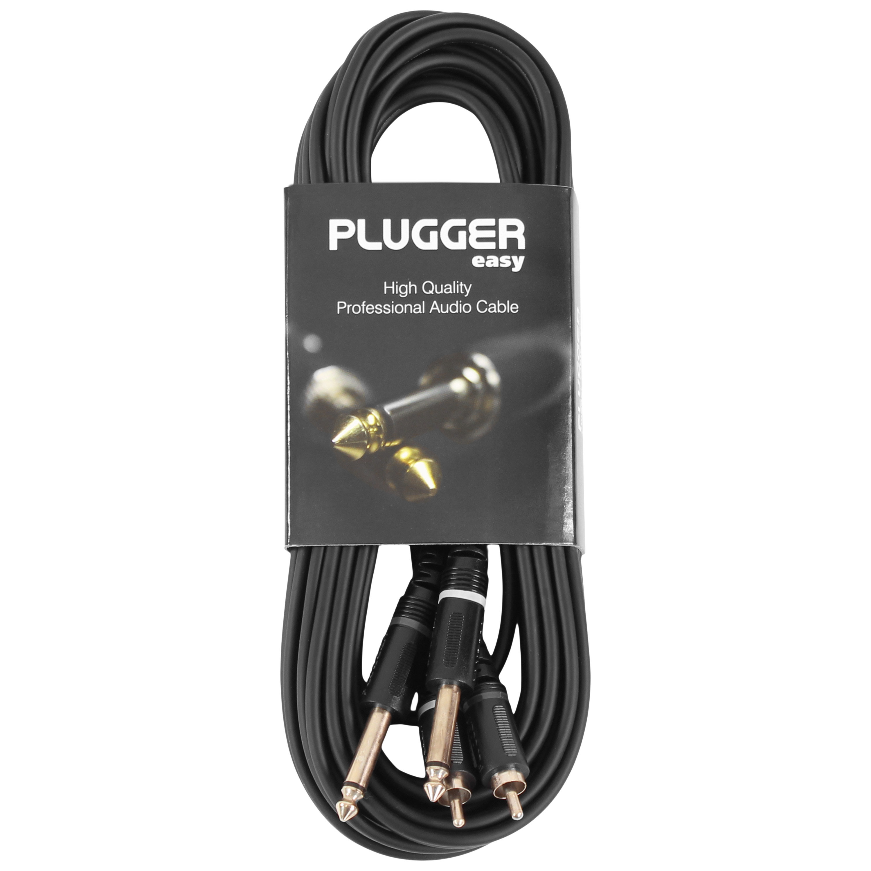 Plugger Câble Bretelle RCA Mâle - Jack Mâle Mono 6m Easy