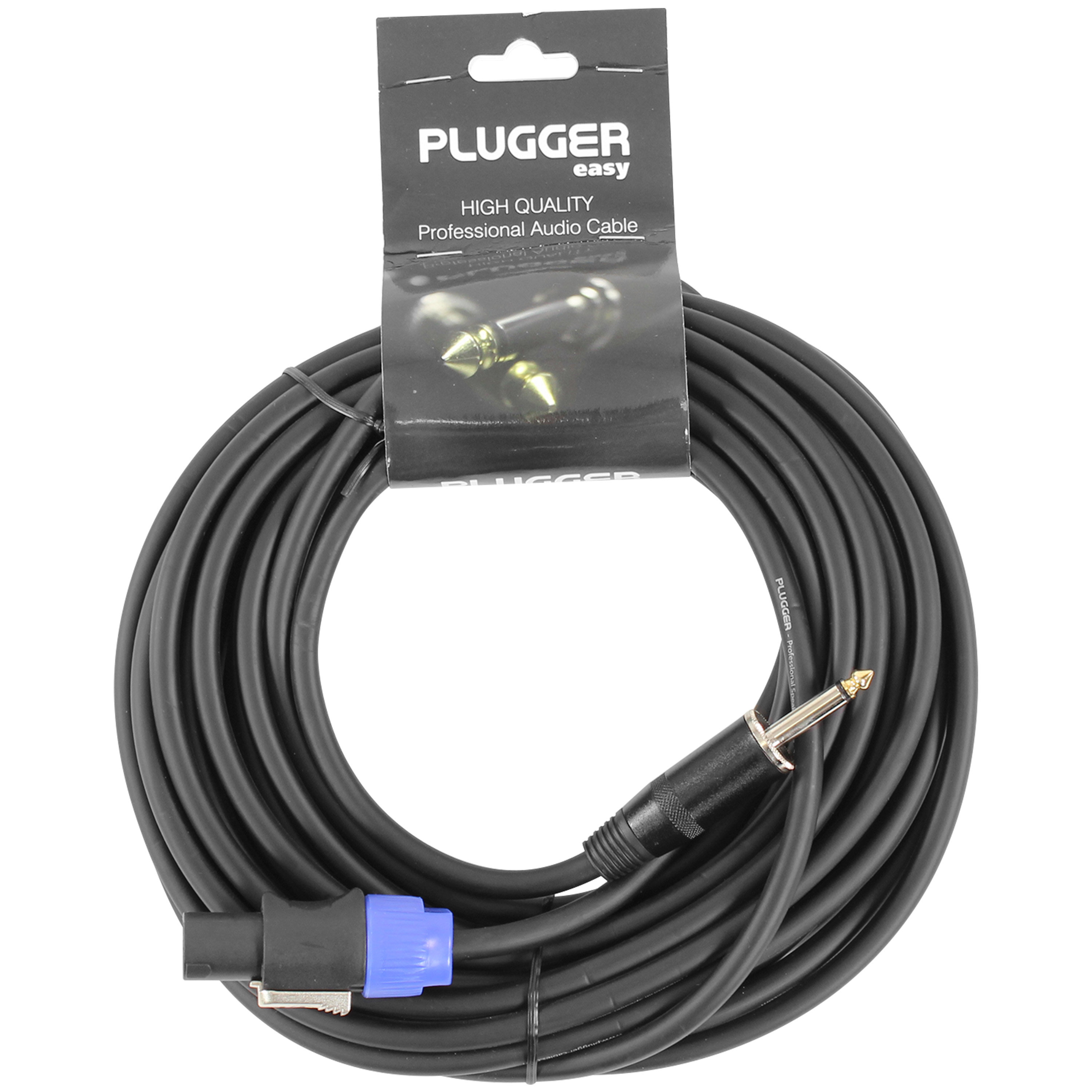 Plugger Câble HP 2 x 1.5mm² Jack Mâle - Speakon Mâle 10m Easy