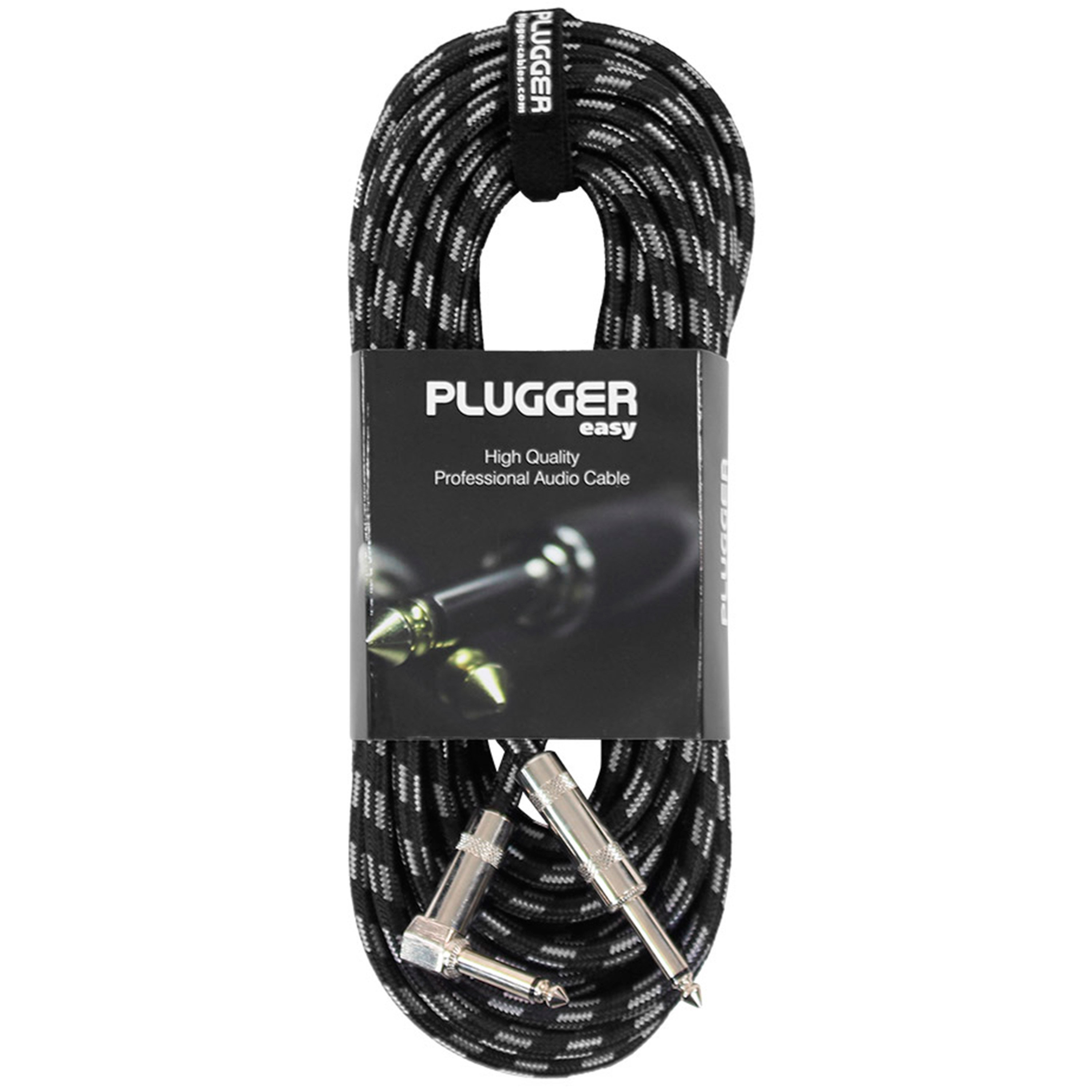 Plugger Câble Tweed Jack Mâle Mono - Jack Mâle Mono Coudé 10m Easy