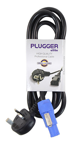 Câble d'alimentation Powercon norme UK 1.8m Elite Plugger