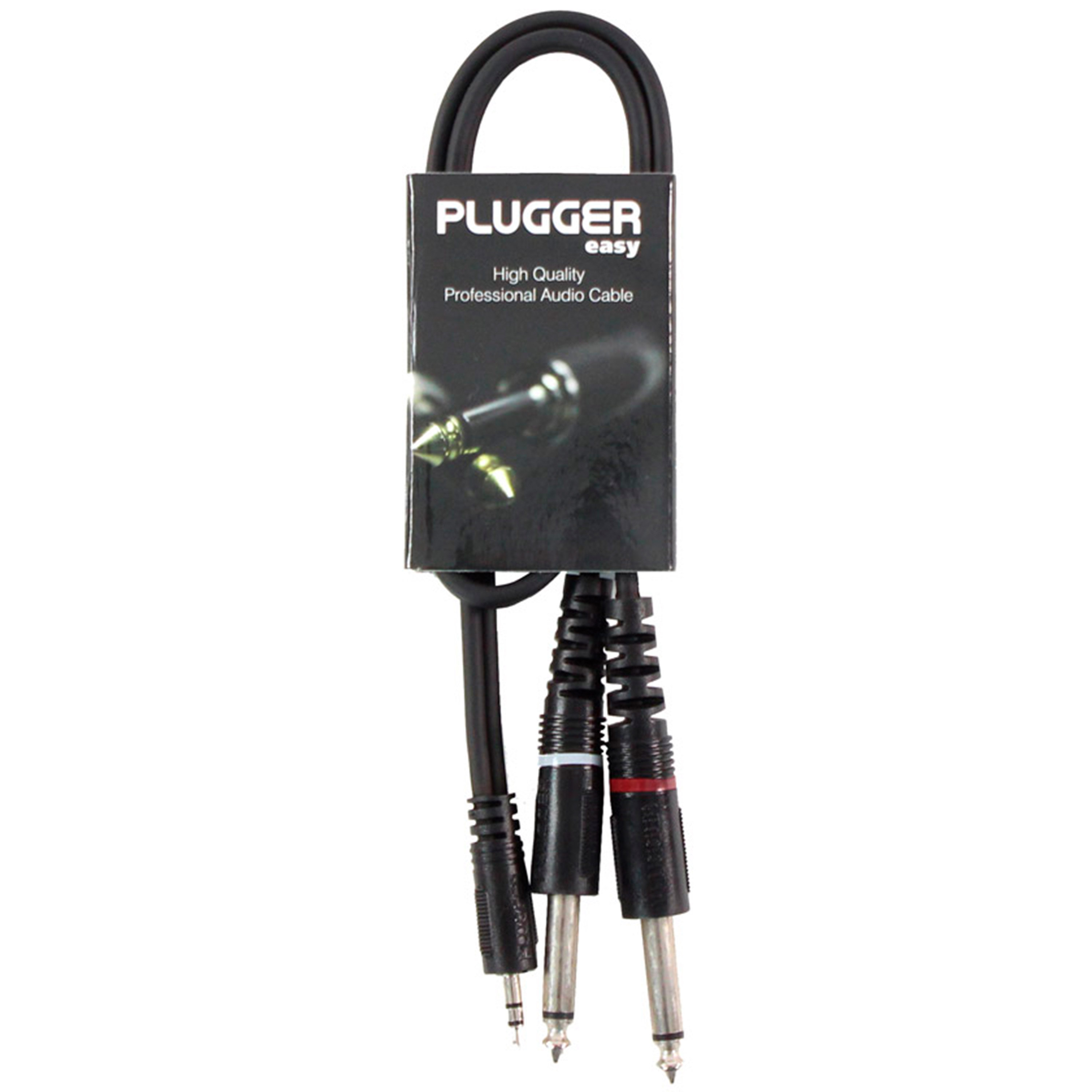 Plugger Câble Y Mini Jack Mâle Stéréo - Jack Mâle Mono 0.60m Easy