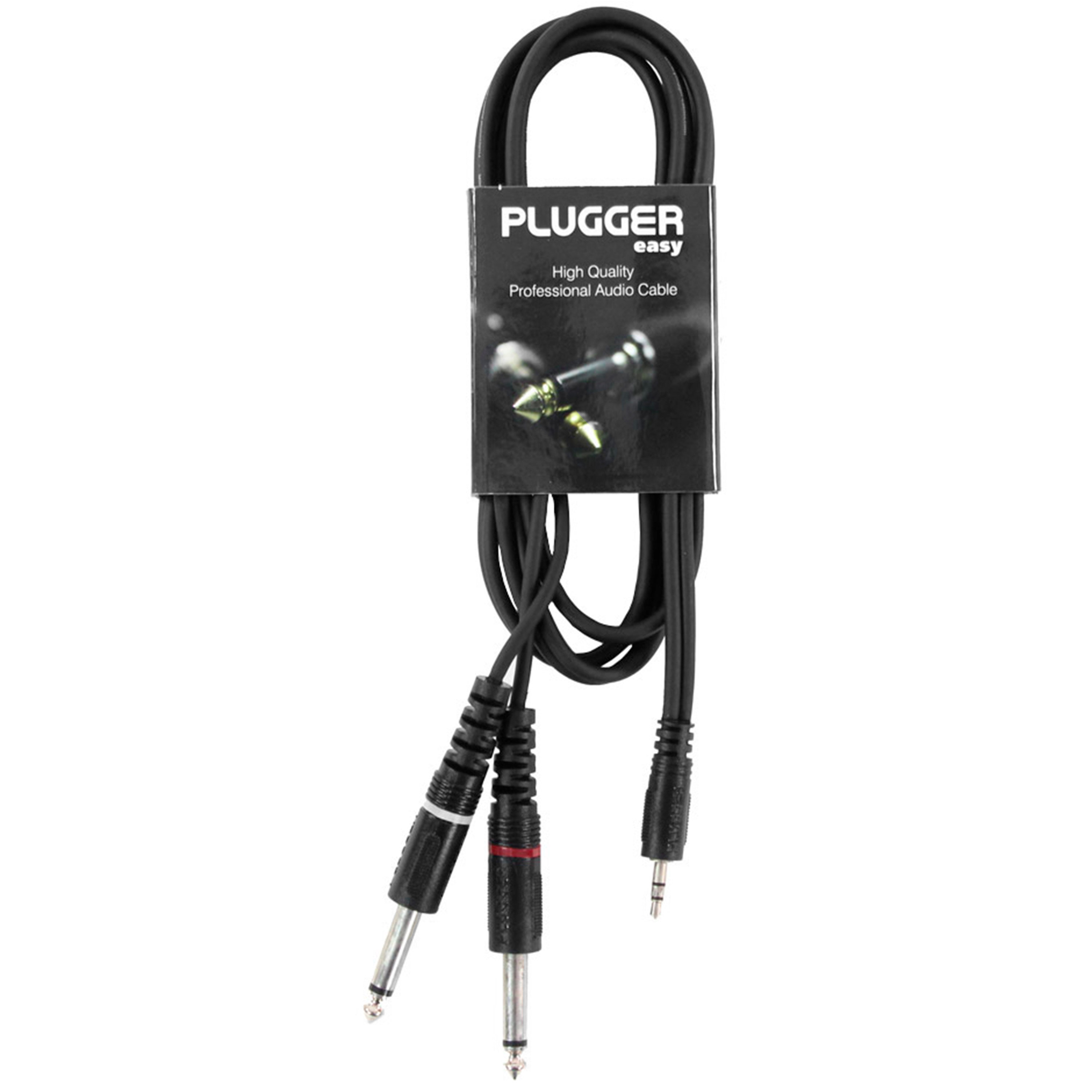 Plugger Câble Y Mini Jack Mâle Stéréo - Jack Mâle Mono 1.50m Easy