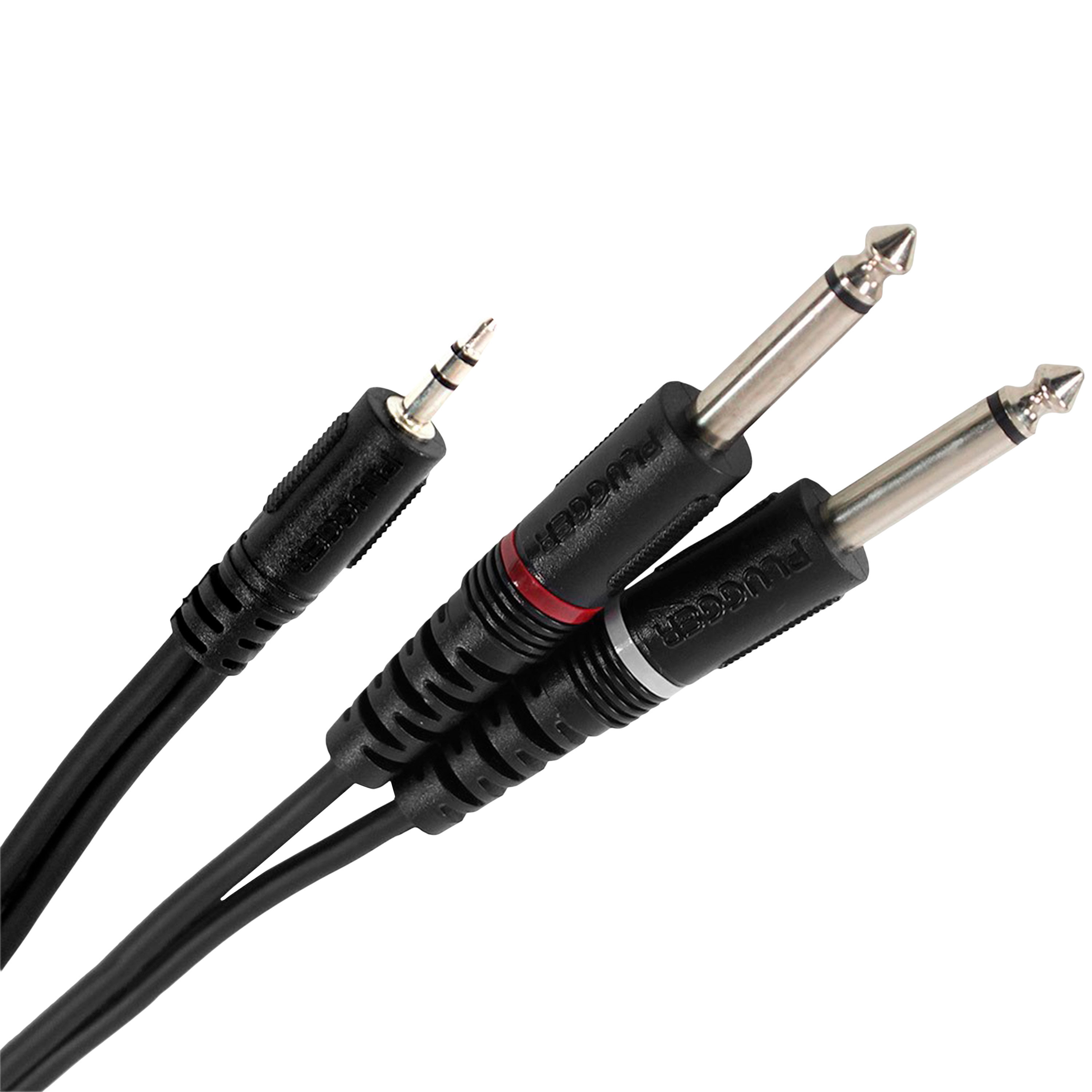 Plugger Câble Y Mini Jack Mâle Stéréo - Jack Mâle Mono 6m Easy