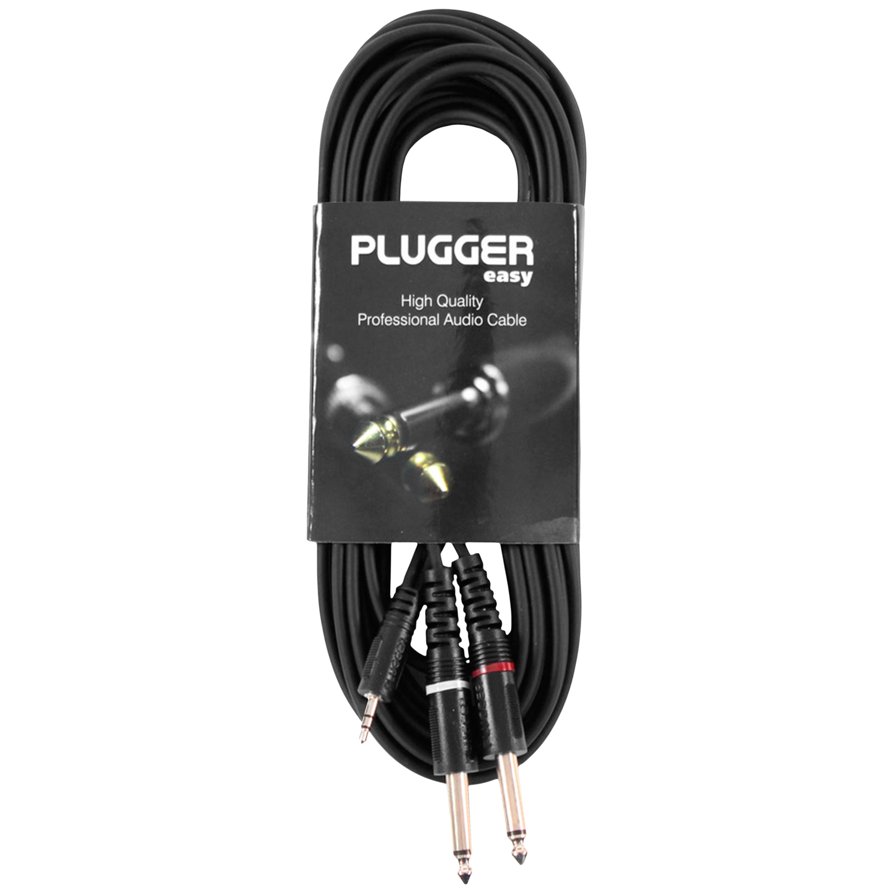 Plugger Câble Y Mini Jack Mâle Stéréo - Jack Mâle Mono 6m Easy