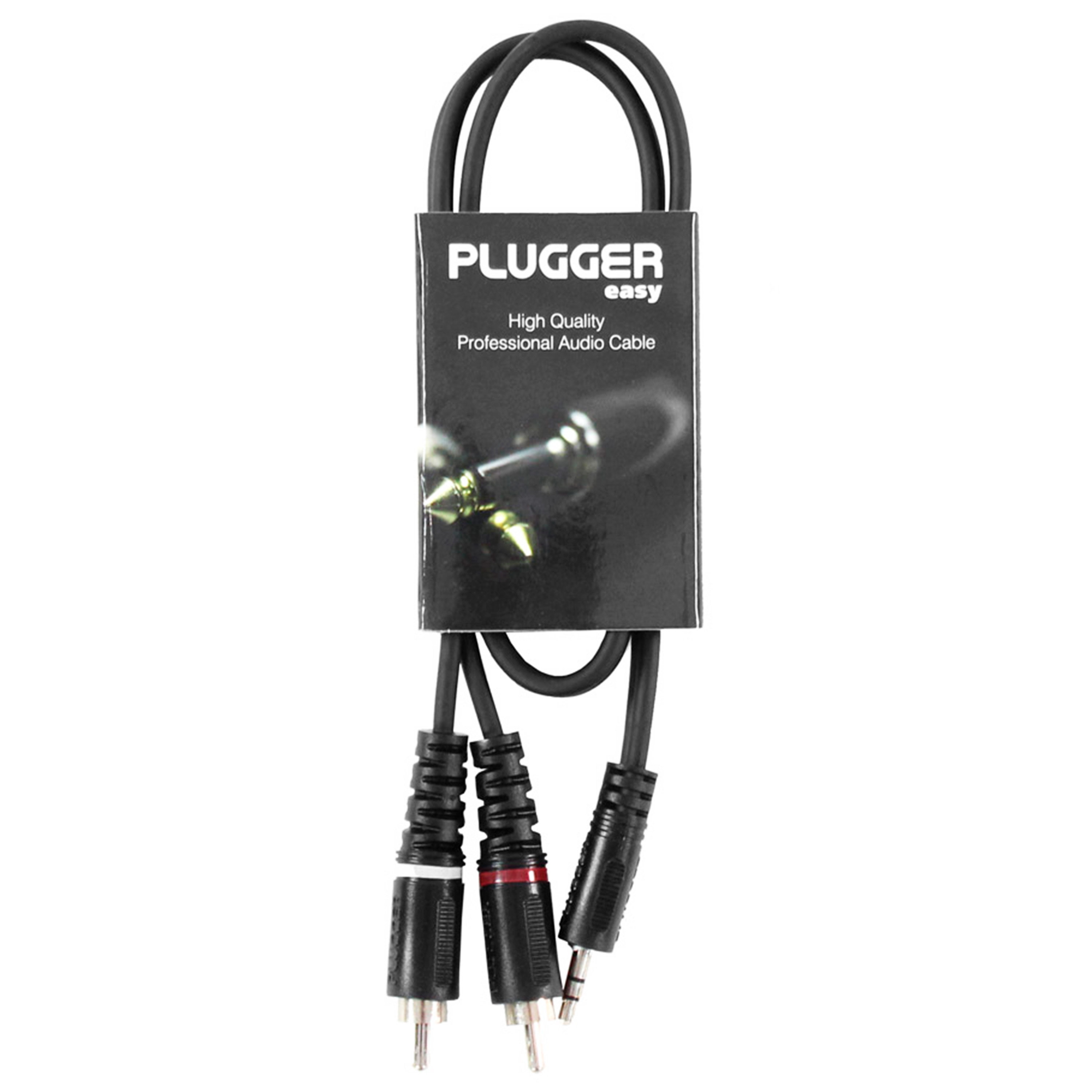 Plugger Câble Y Mini Jack Mâle Stéréo - RCA Mâle 0.60m Easy