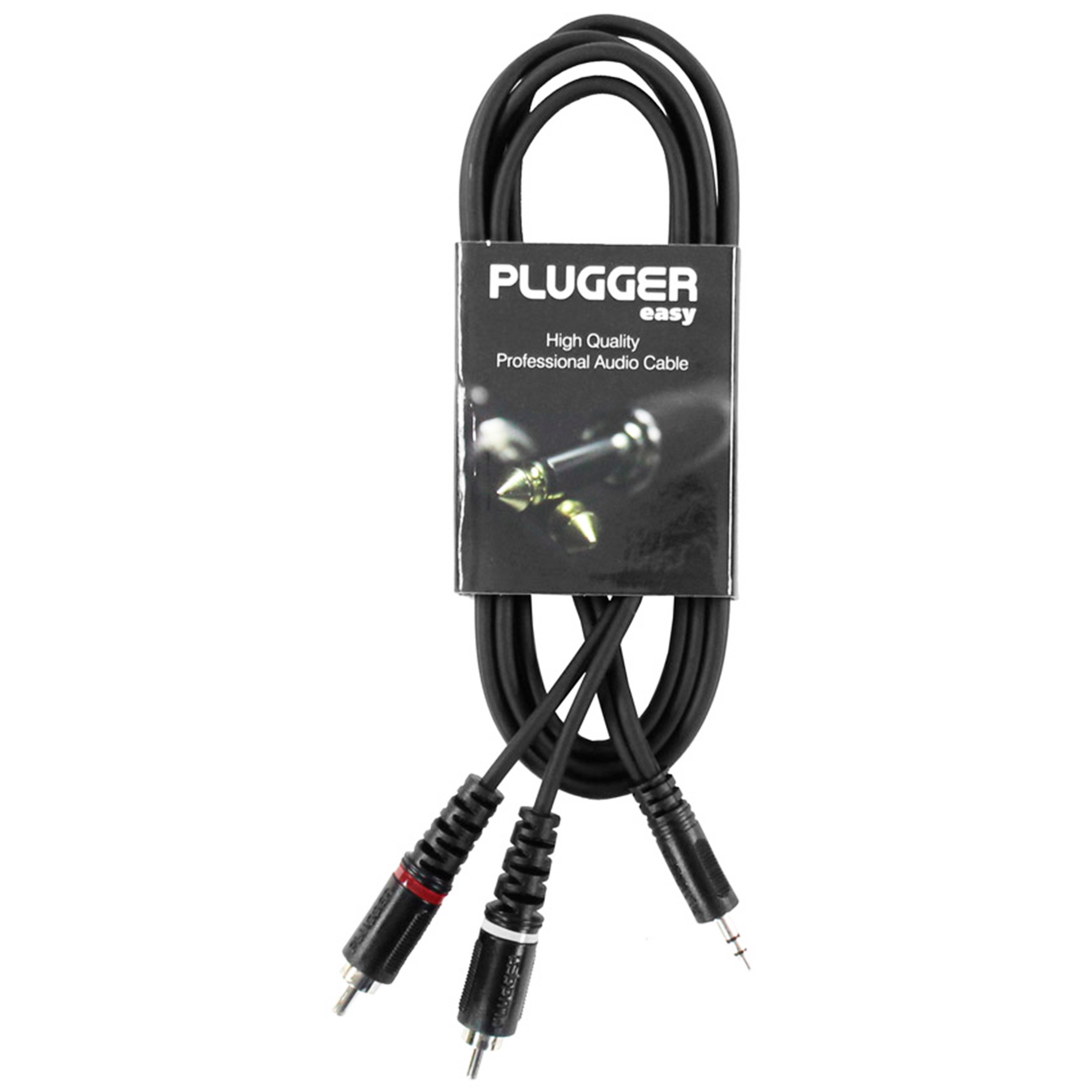Plugger Câble Y Mini Jack Mâle Stéréo - RCA Mâle 1.50m Easy