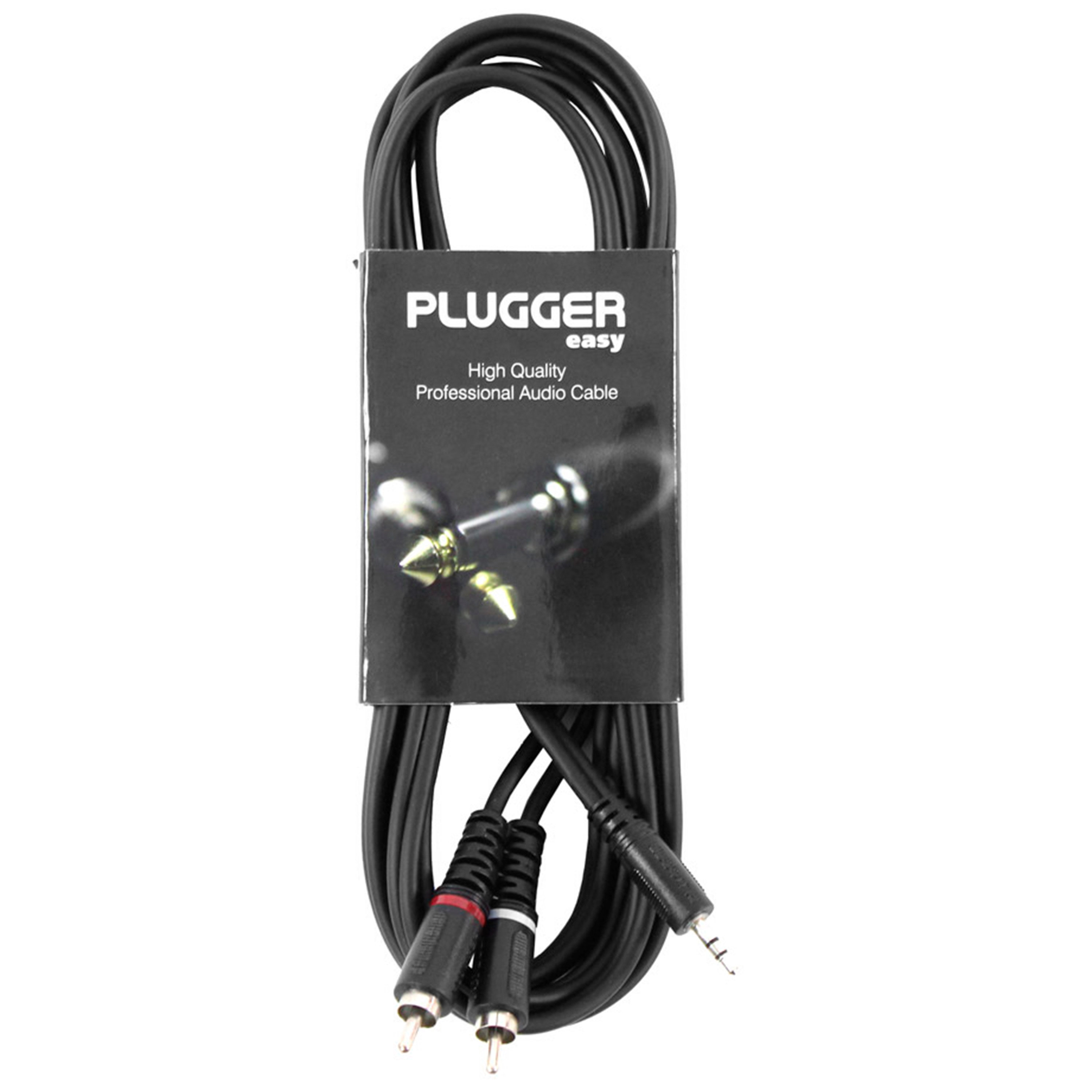 Plugger Câble Y Mini Jack Mâle Stéréo - RCA Mâle 3m Easy