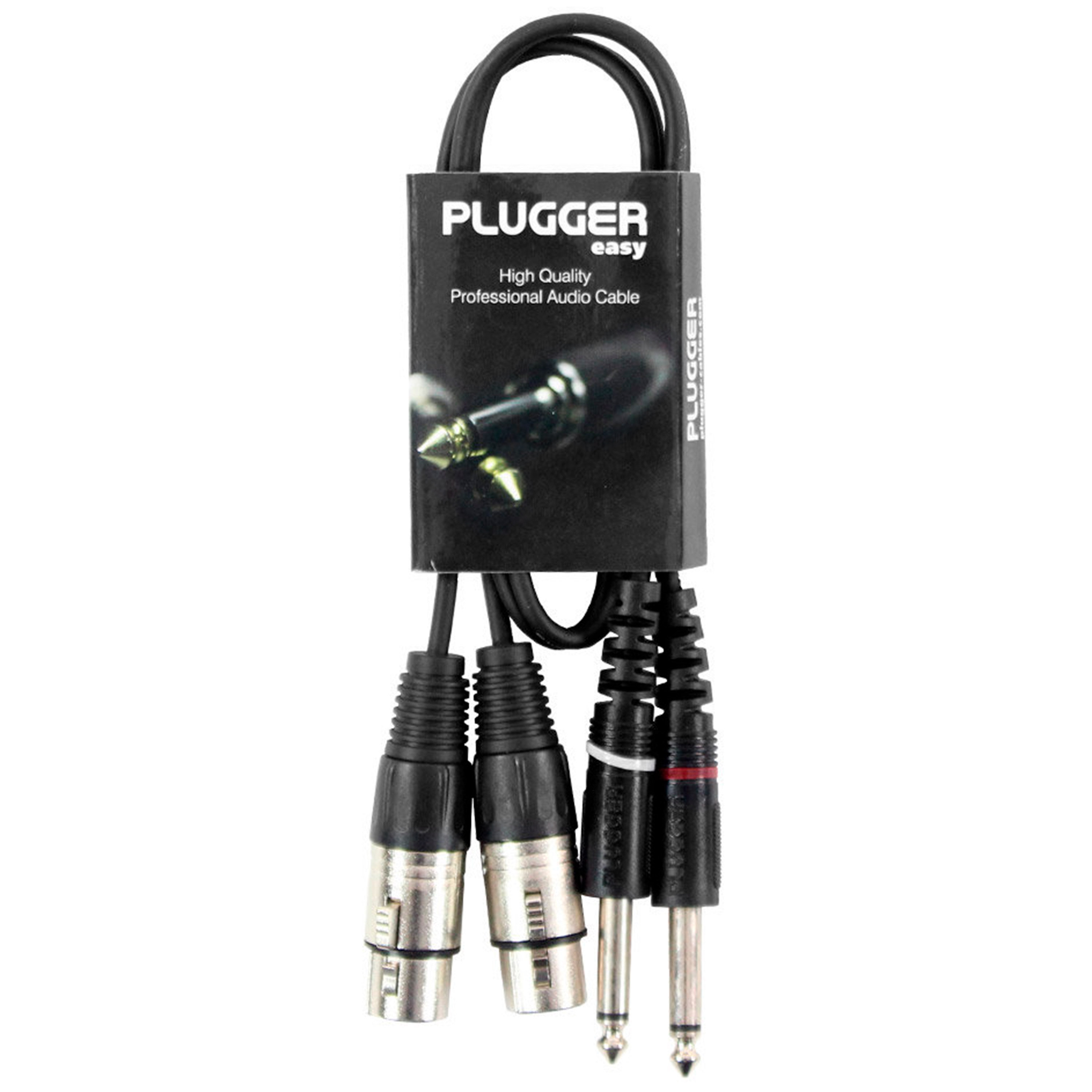 Plugger Câble Bretelle XLR Femelle 3b - Jack Mâle Mono 0.60m Easy