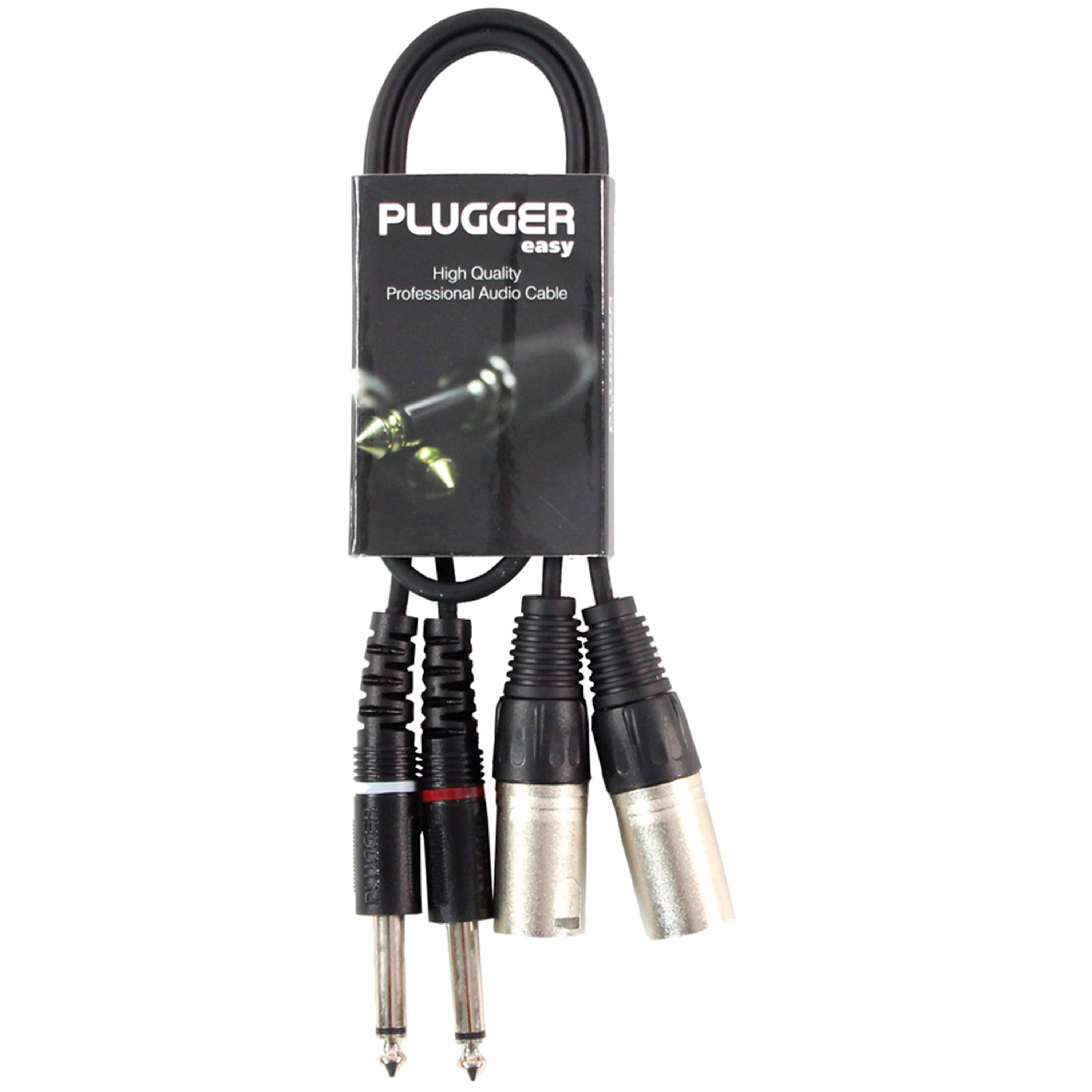 Plugger Câble Bretelle XLR Mâle 3b - Jack Mâle Mono 0.60m Easy