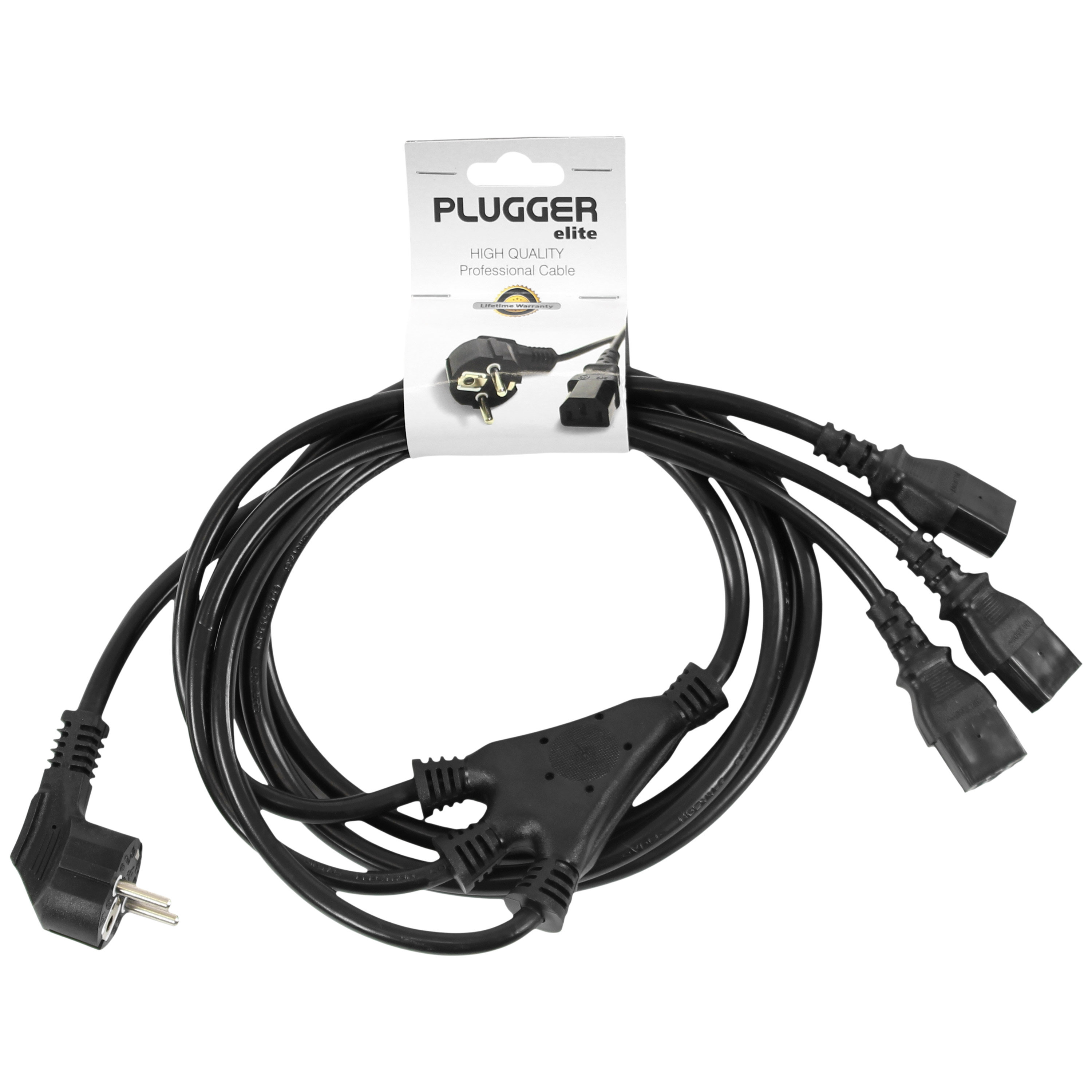 Plugger Câble d'alimentation 3 IEC Femelles - PC16 2m40 Elite