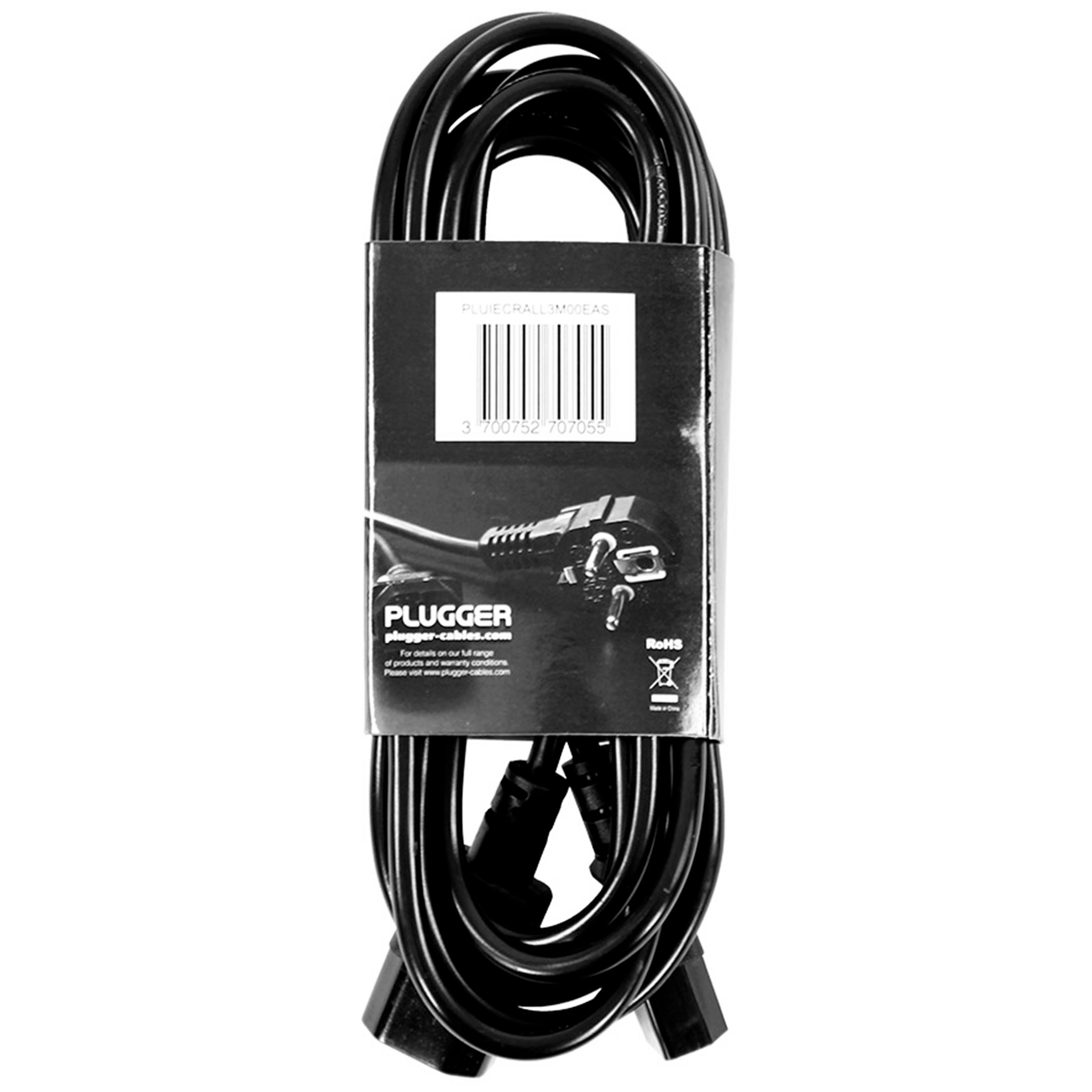 Plugger Rallonge électrique type IEC Male- IEC Femelle 3m Easy