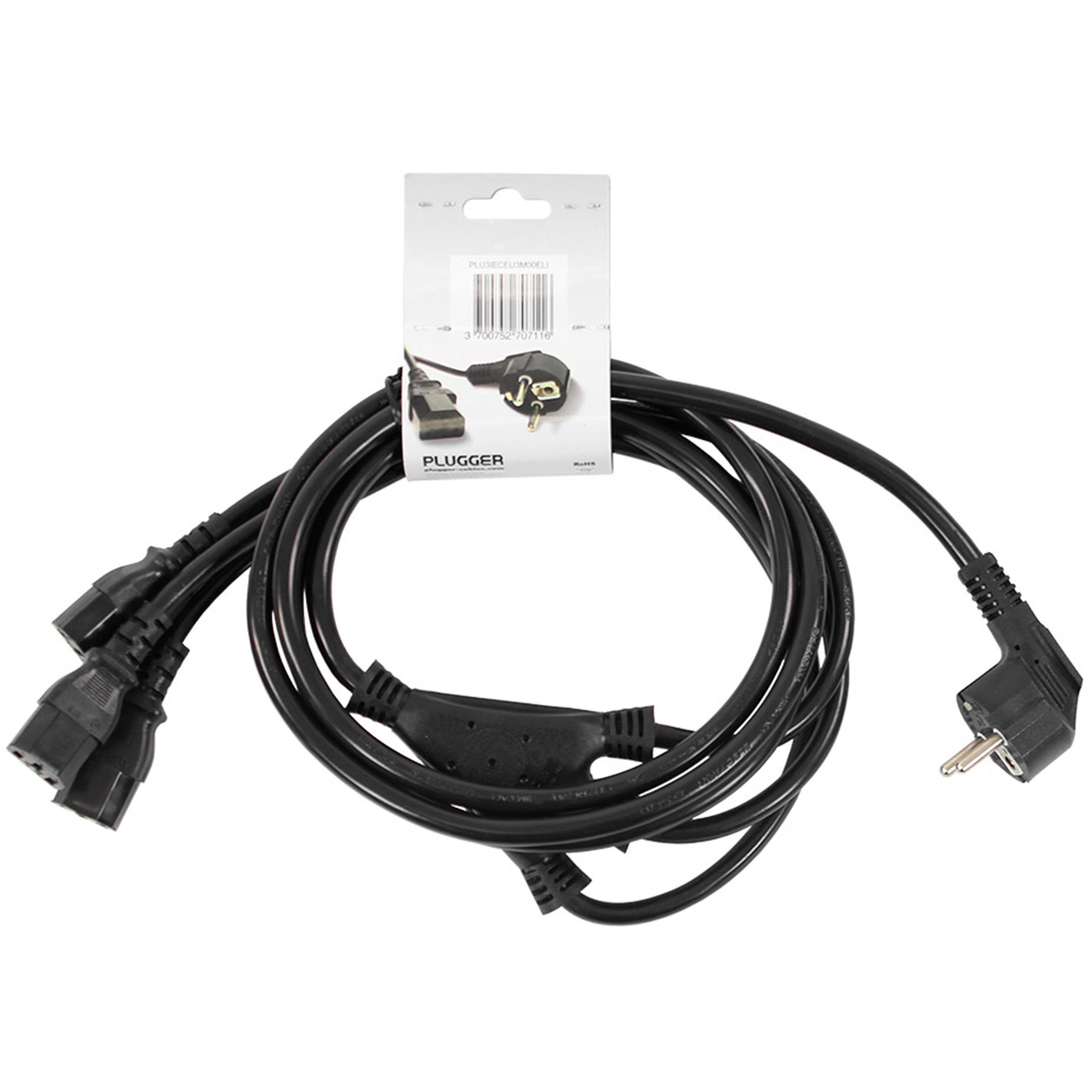 Plugger Câble d'alimentation 3 IEC Femelles - PC16 2m40 Elite