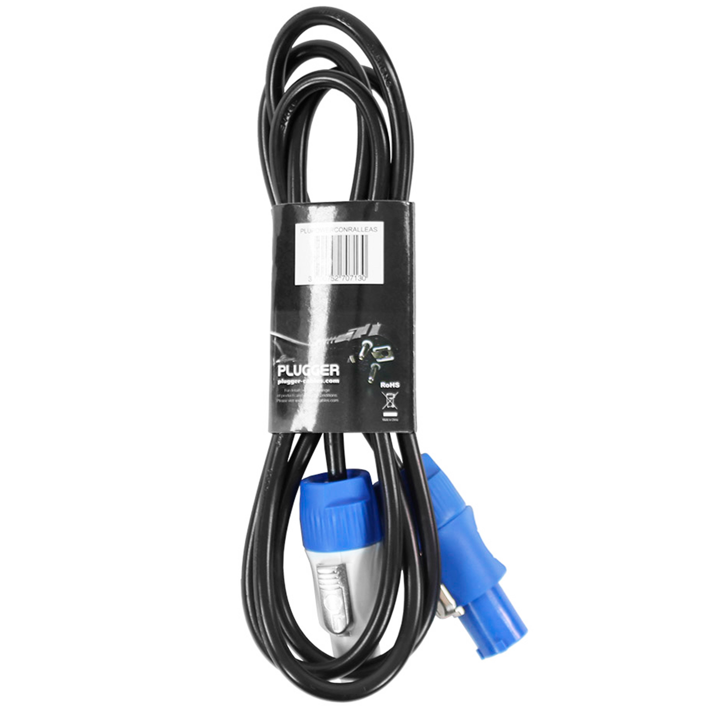 Plugger Câble d'alimentation Powercon Mâle - Mâle 1.8m Easy