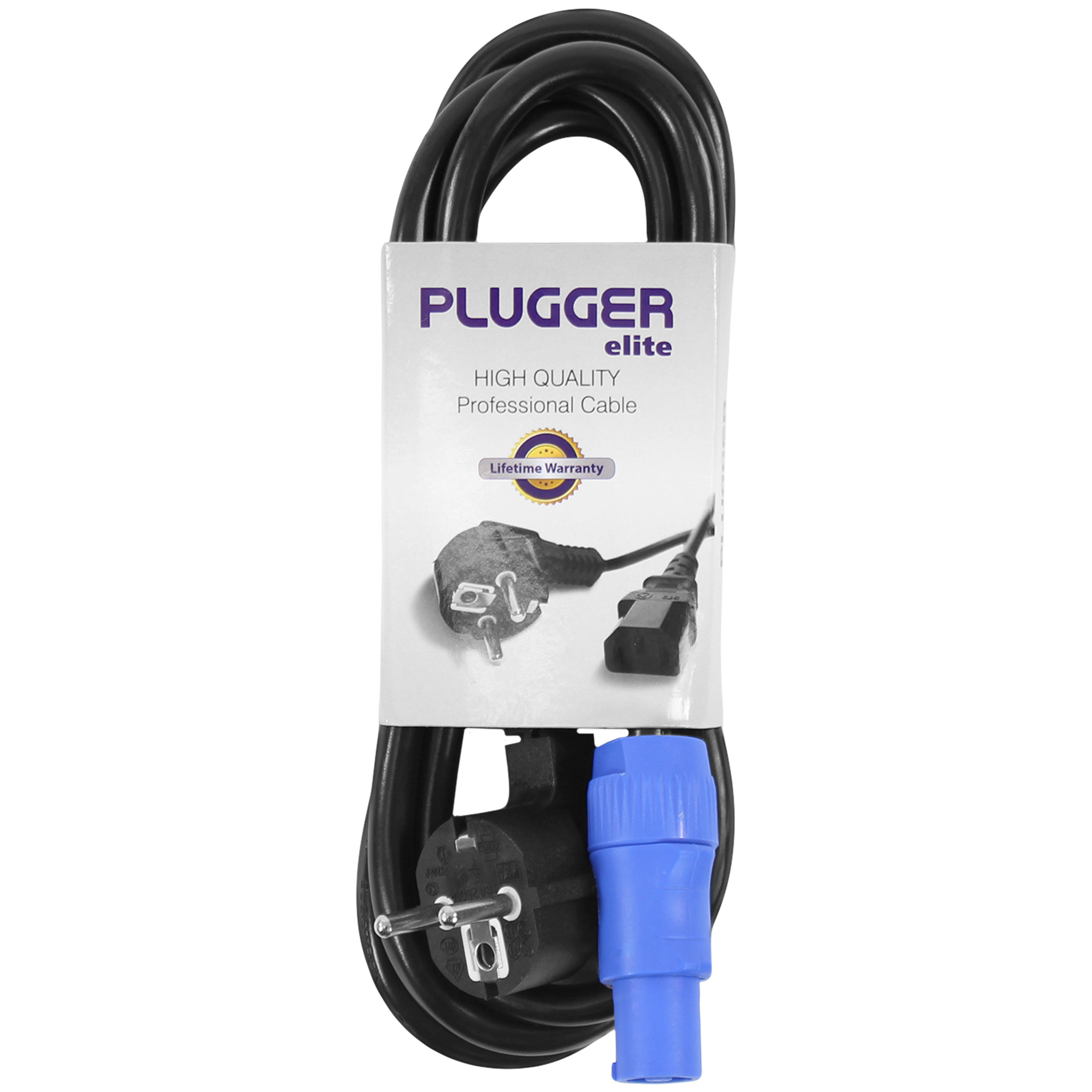 Plugger Câble d'alimentation Powercon norme EU 1.8m Elite