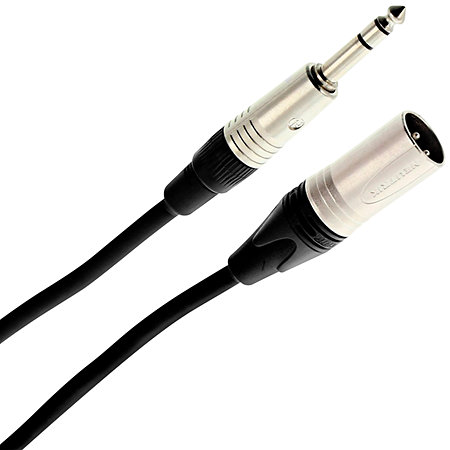 Câble XLR mâle 3b - Jack mâle stéréo 1,50m Elite Plugger