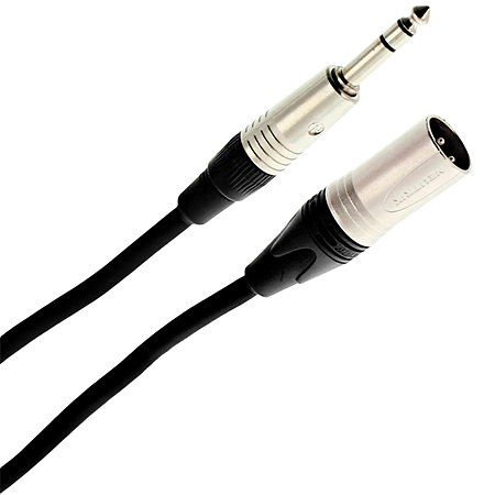 Câble XLR mâle 3b - Jack mâle stéréo 3m Elite Plugger