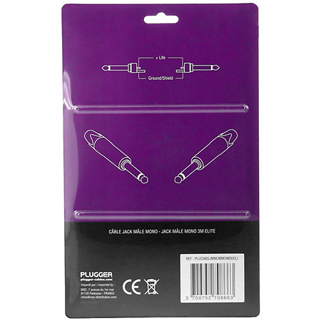 Câble Jack Mâle Mono - Jack Mâle Mono 6m Elite Plugger