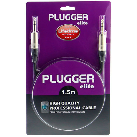 Câble Jack Mâle Stéréo - Jack Mâle Stéréo 1.50 m Elite Plugger