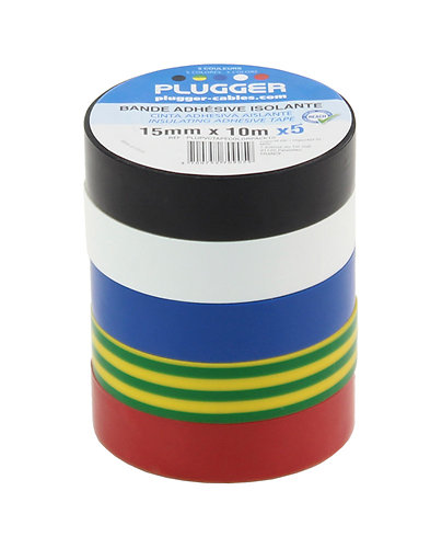 Plugger PVC Tape Color Pack 10 mètres