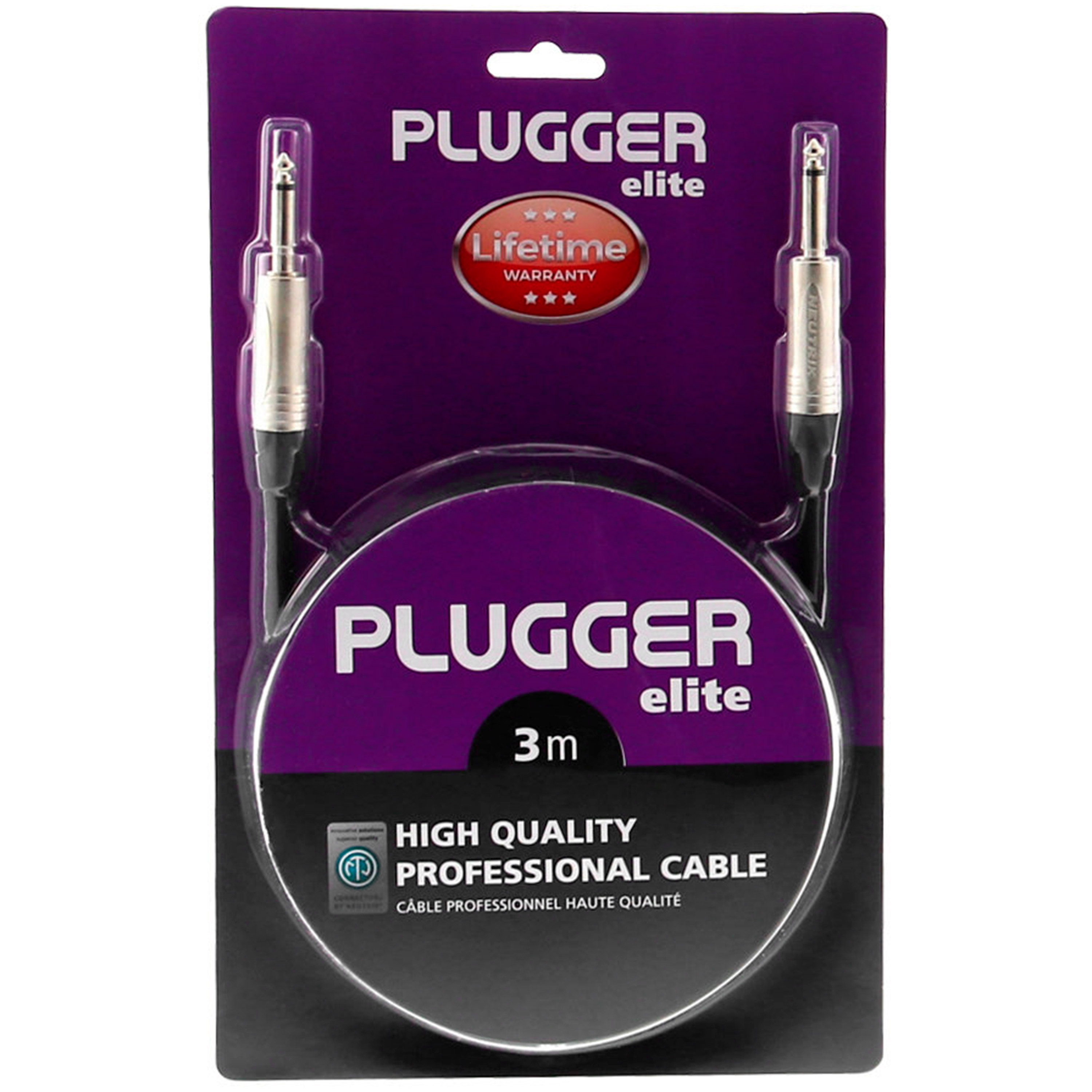 Plugger Câble Jack Mâle Mono - Jack Mâle Mono 3m Elite