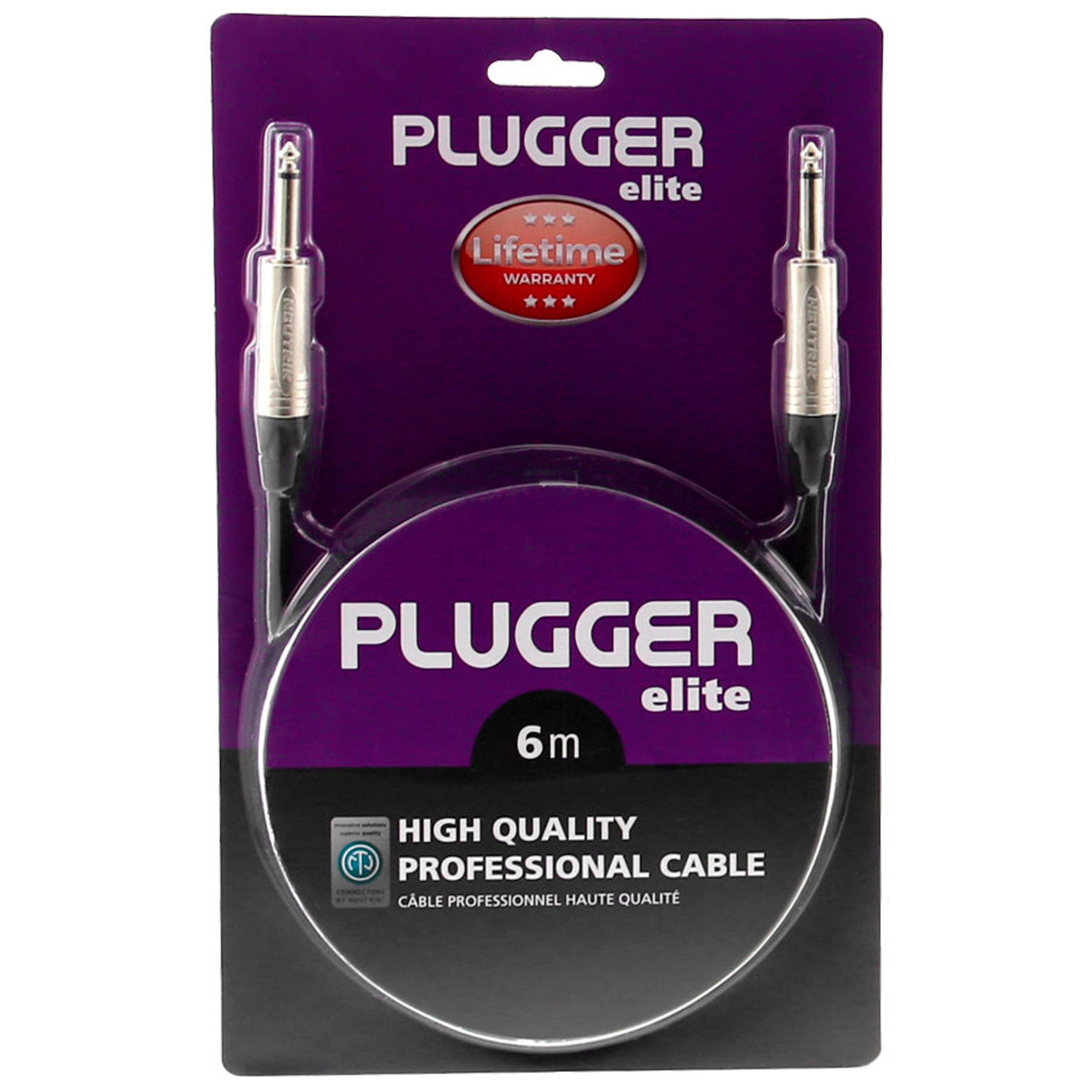 Plugger Câble Jack Mâle Mono - Jack Mâle Mono 6m Elite