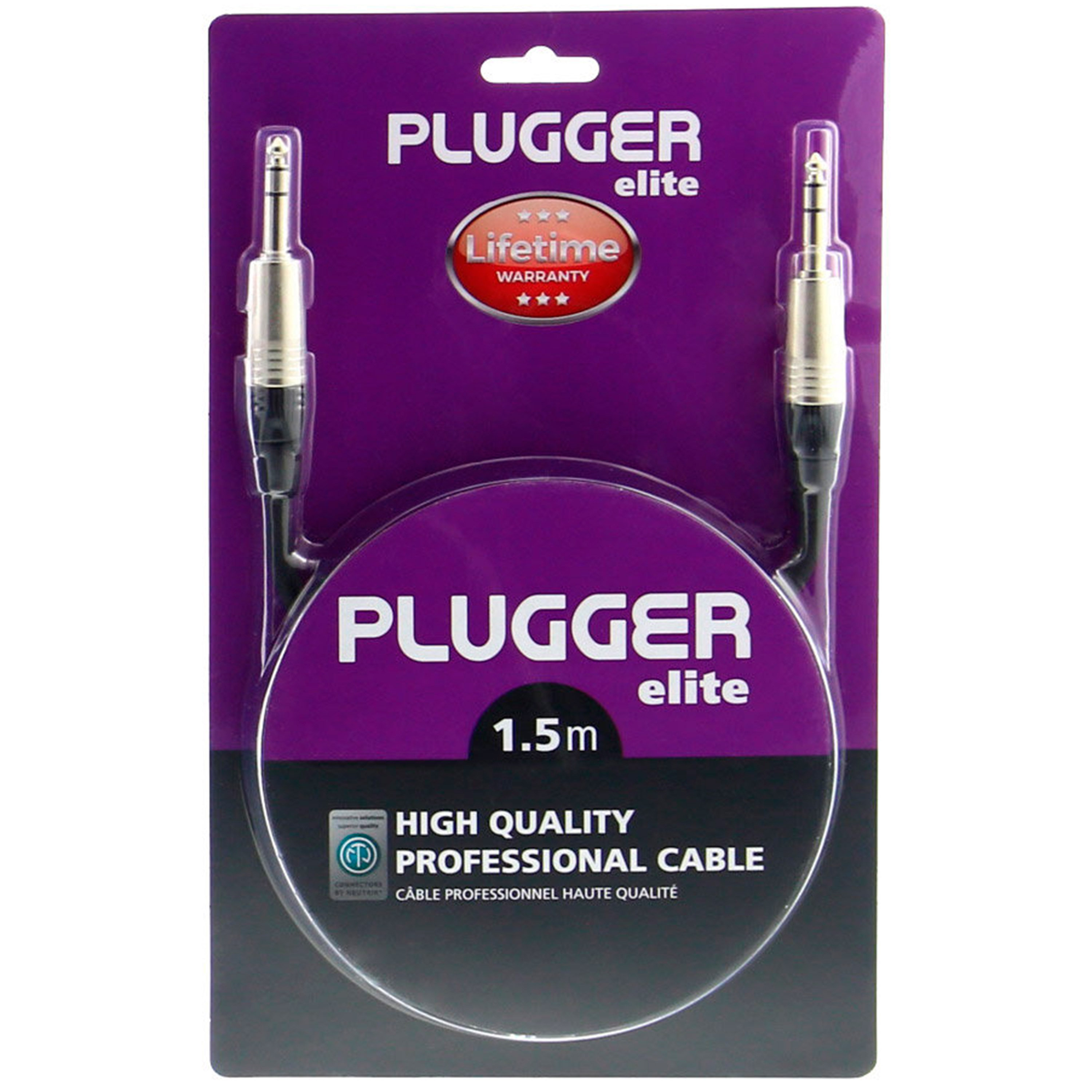 Plugger Câble Jack Mâle Stéréo - Jack Mâle Stéréo 1.50 m Elite