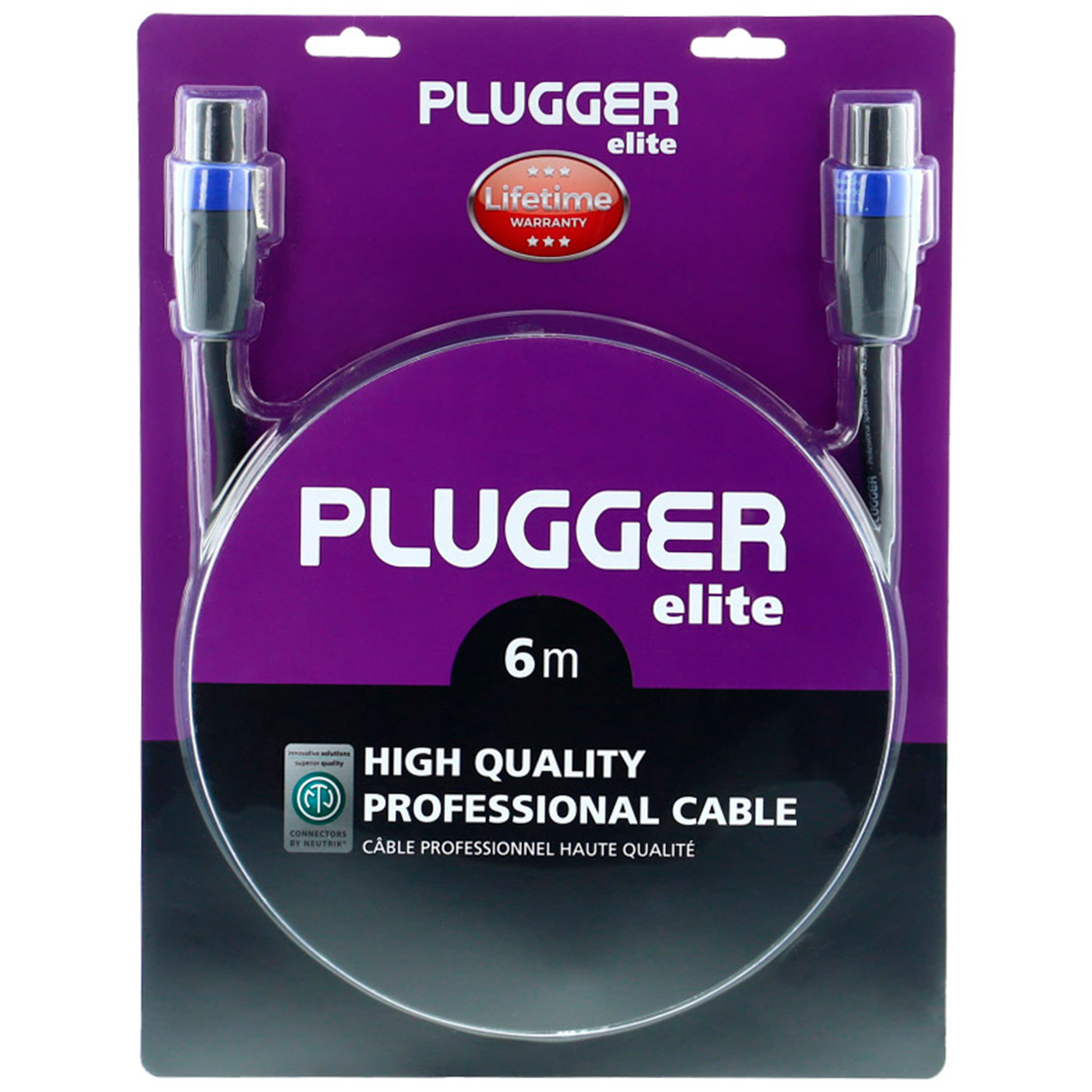 Plugger Câble HP 2 x 2.5mm² Speakon Mâle - Speakon Mâle 6m Elite