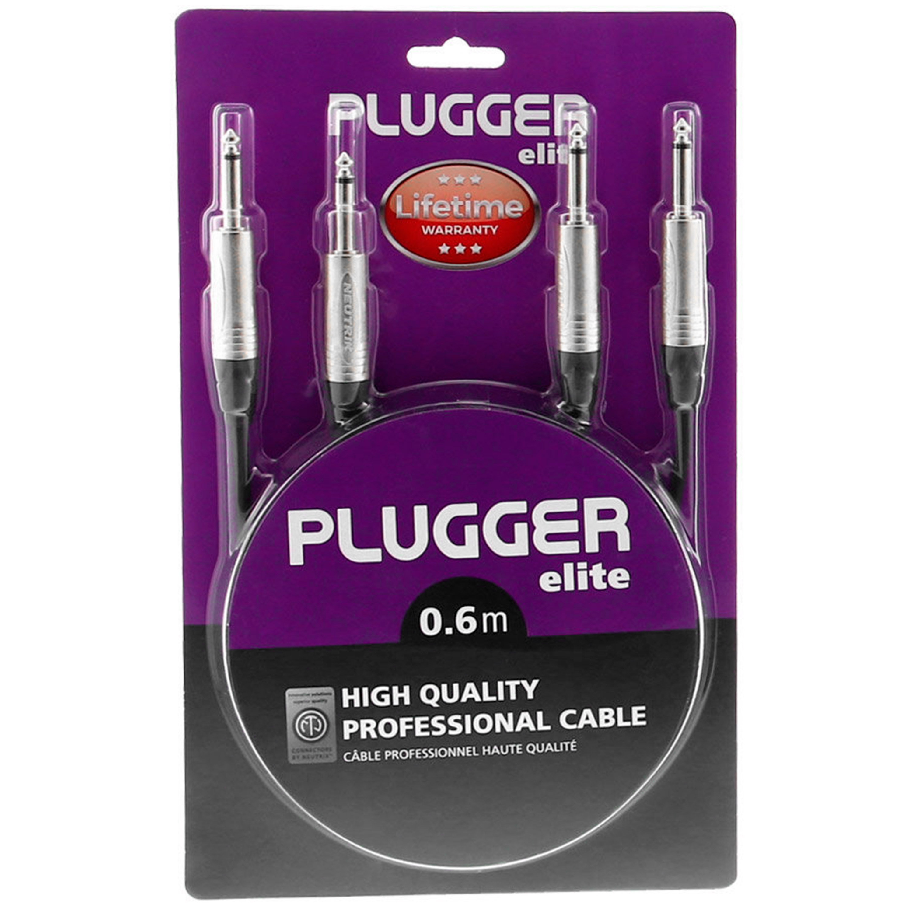 Plugger Câble Bretelle Jack Mâle Mono - Jack Mâle Mono 0.60m Elite
