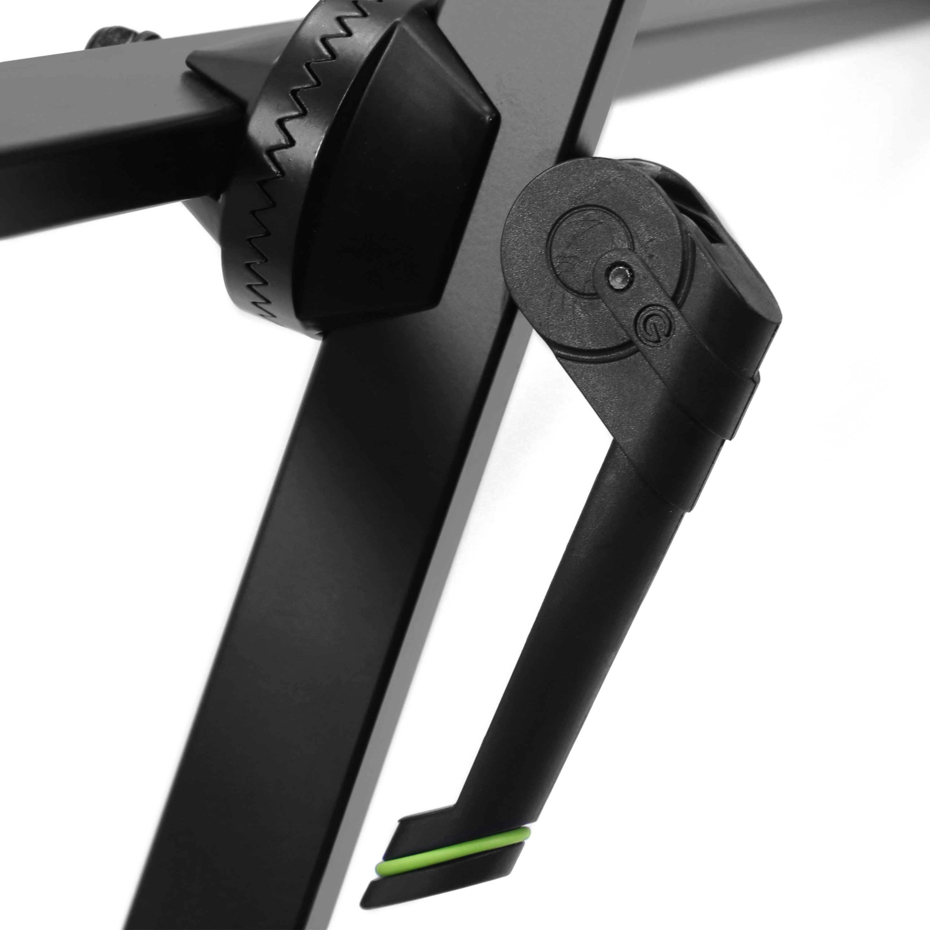 Support Clavier Gravity KSX 2 - Stand En X Deux Niveaux Noir - Charge Max 55 Kg, Hauteur Réglable