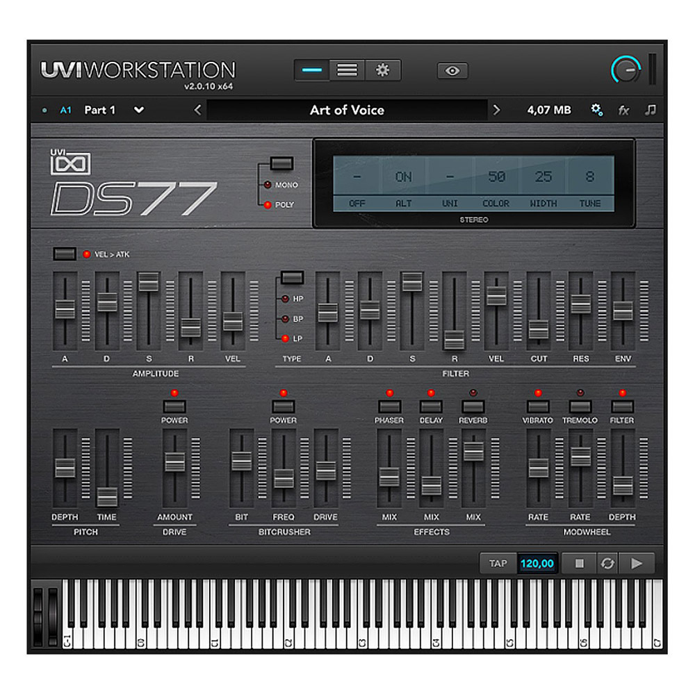 Digital Synsations Logiciel Instruments Virtuels UVI Univers Sons