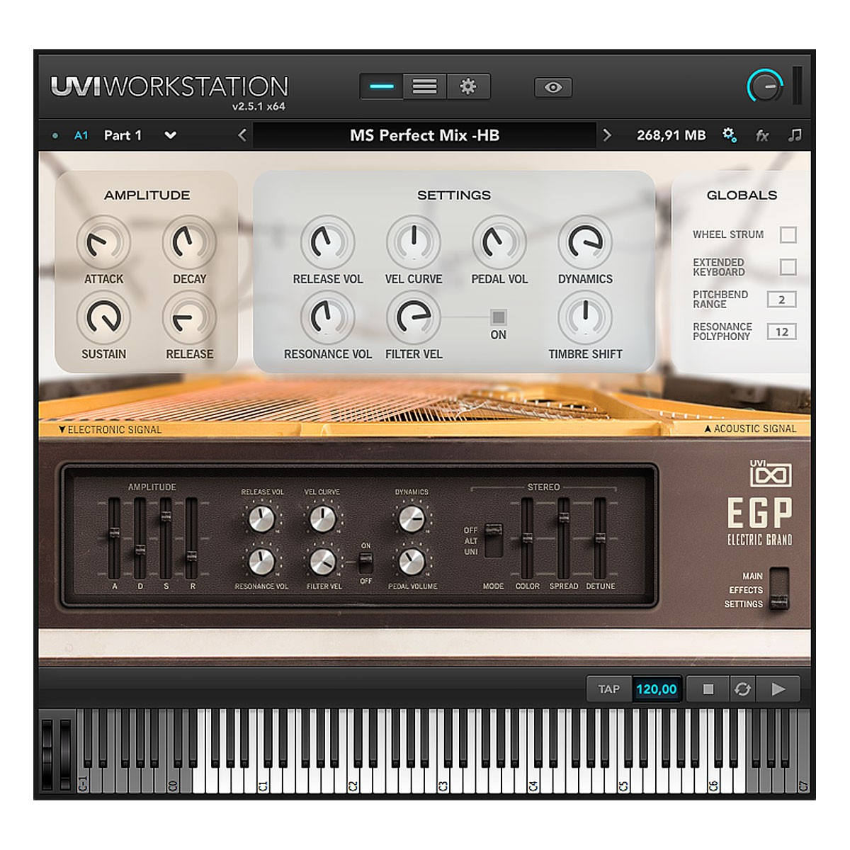 EGP : Logiciel Instruments Virtuels UVI - Univers Sons