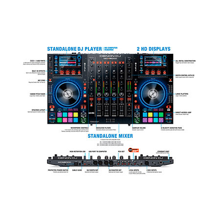DENON DJ MCX8000 DJコントローラー DECKSAVER付属 DENON DJ MCX8000