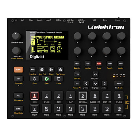 Digitakt + Protective Lid PL-2s + Cable Custom USB 1,6 m Elektron