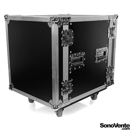 Flight case Rack 12U roller Plugger Case