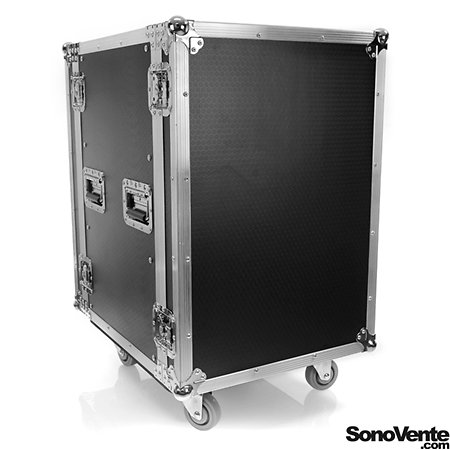 Flight case Rack 16U roller Plugger Case