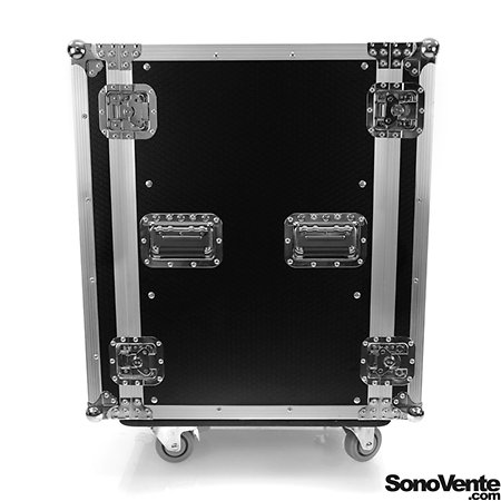 Flight case Rack 16U roller Plugger Case