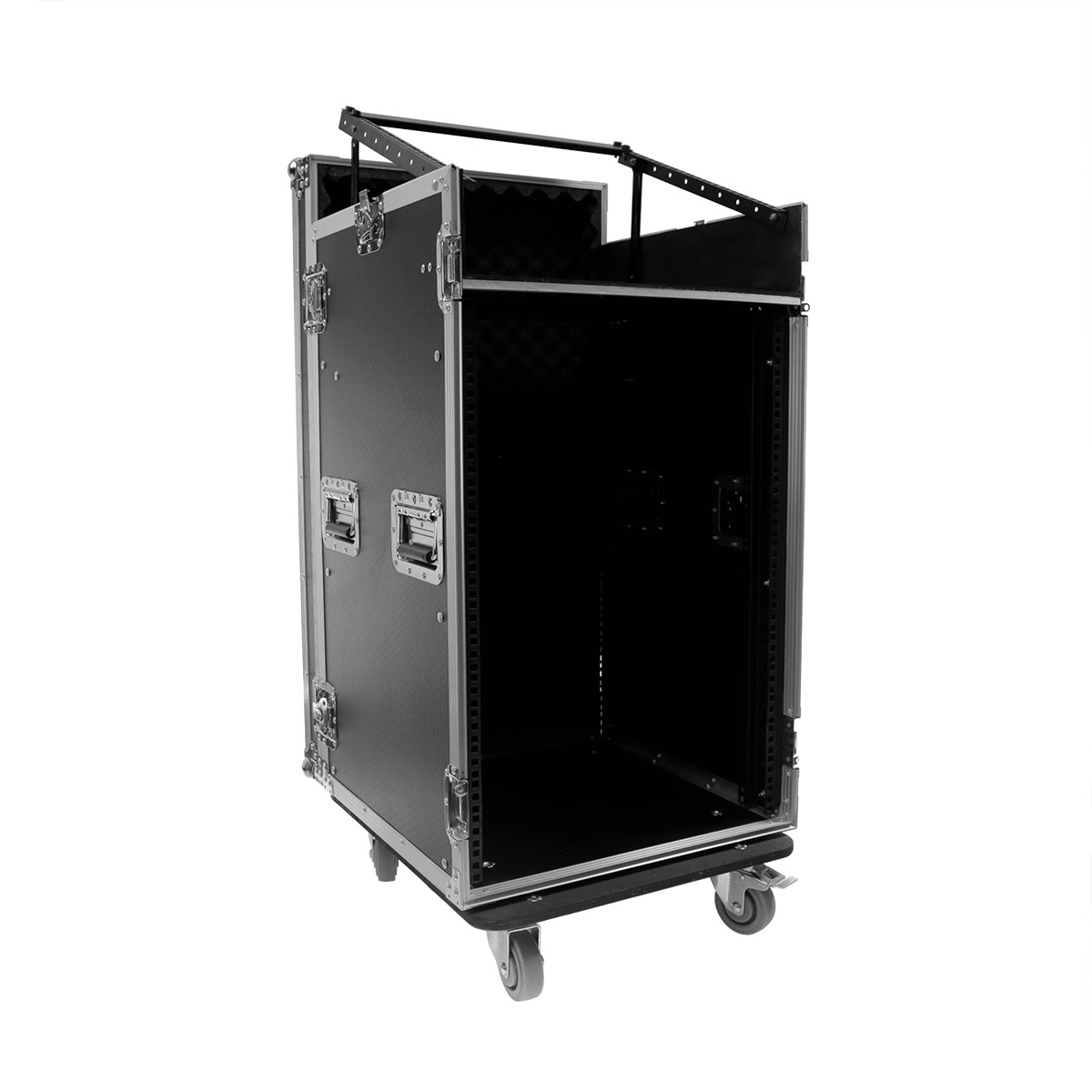 Plugger Case Flight case Mixer/Rack 16U roller Flight 19 Univers Sons