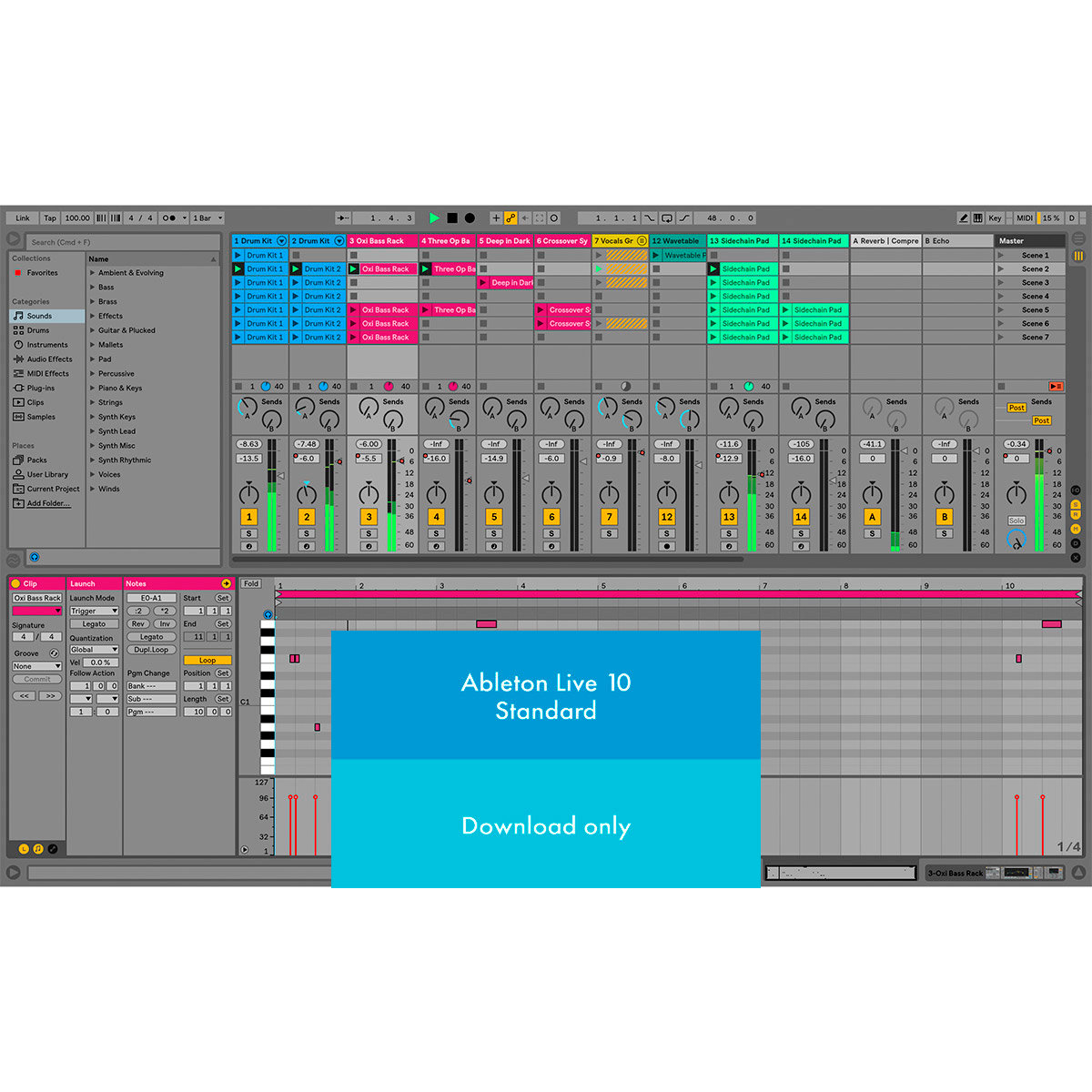 Ableton Live 10 Standard Upgrade Depuis Lite Logiciel Séquenceur