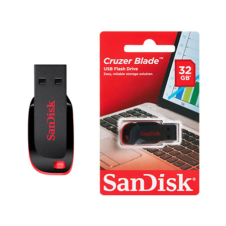SANDISK - Clé USB - Cruzer Blade - 32 Go - USB 2.0 (SDCZ50-032G-B35)