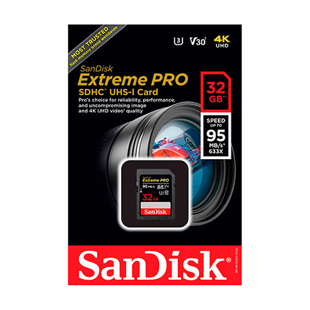 SDHC Extreme Pro V30 32GB 95MB/s Sandisk